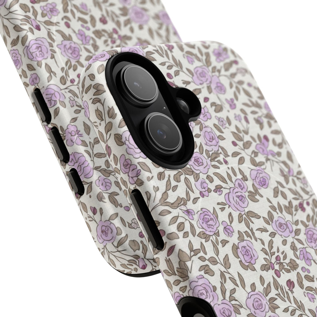 Personalized Lavender Floral Tough Magnetic Case