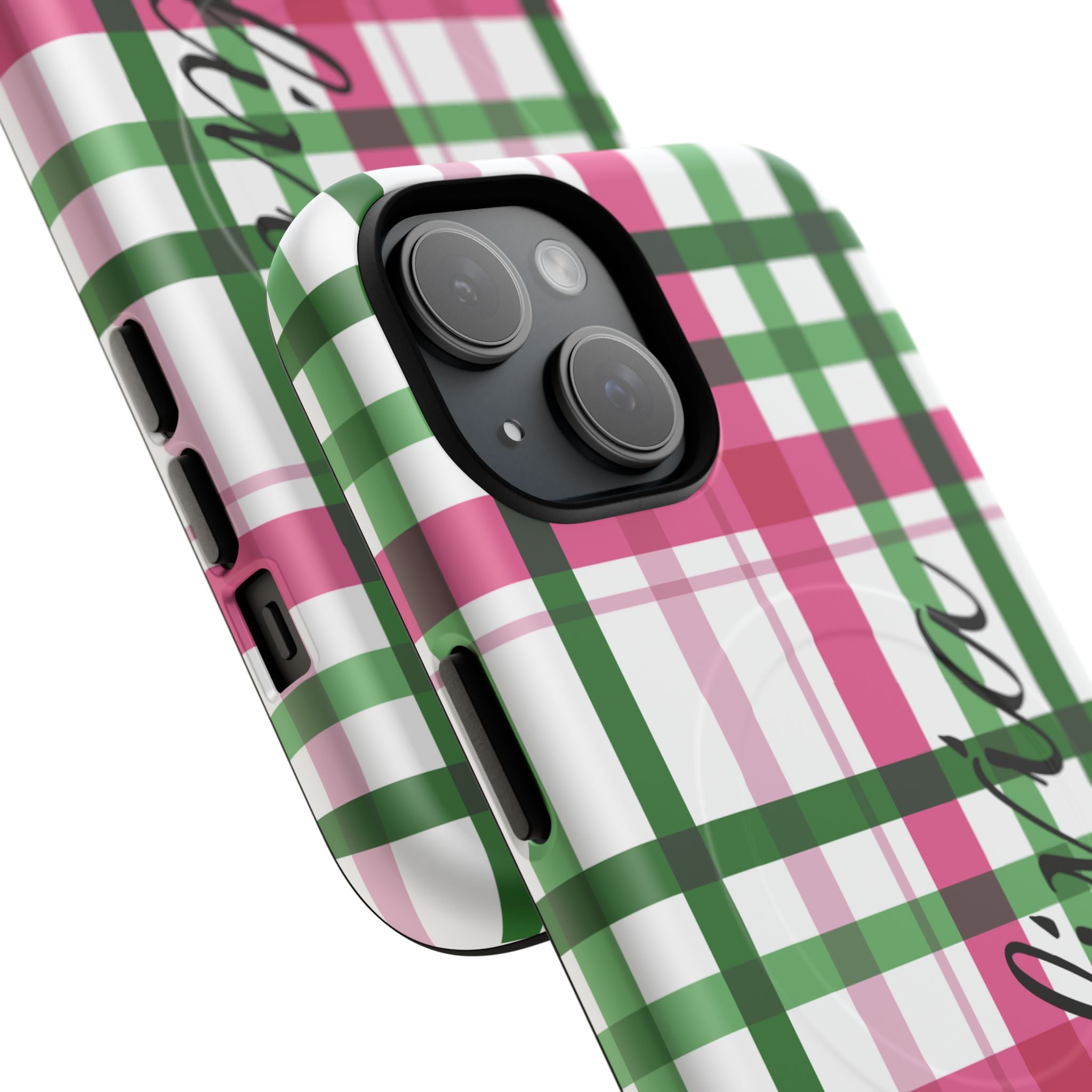 Pink & Green Pattern Magnetic Phone Case — Tough Protective Case