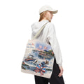 Patriotic 4th of July Lake Scene Tote Bag — 'July 4th Lake Hartwell' American Flag Bow