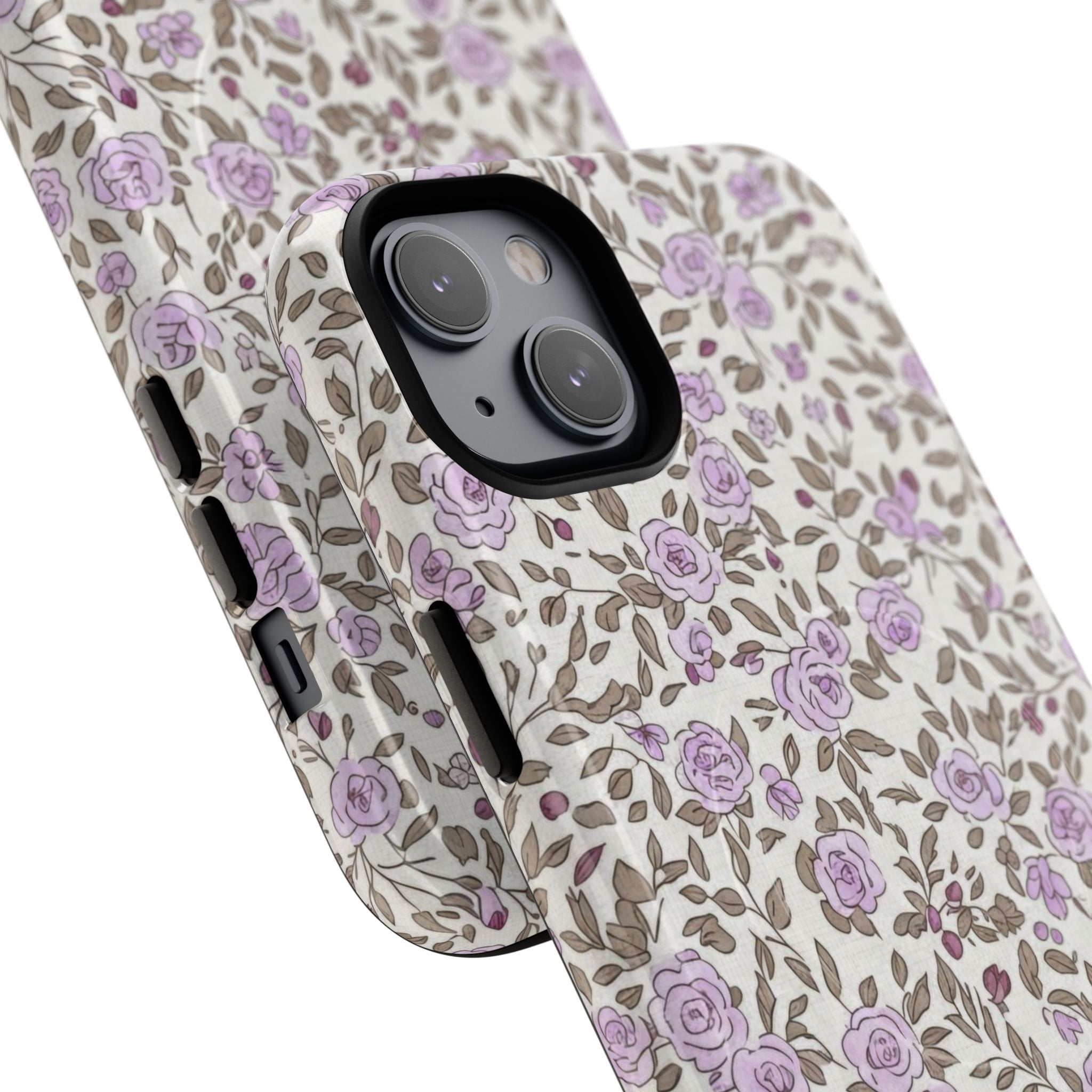 Personalized Lavender Floral Tough Magnetic Case