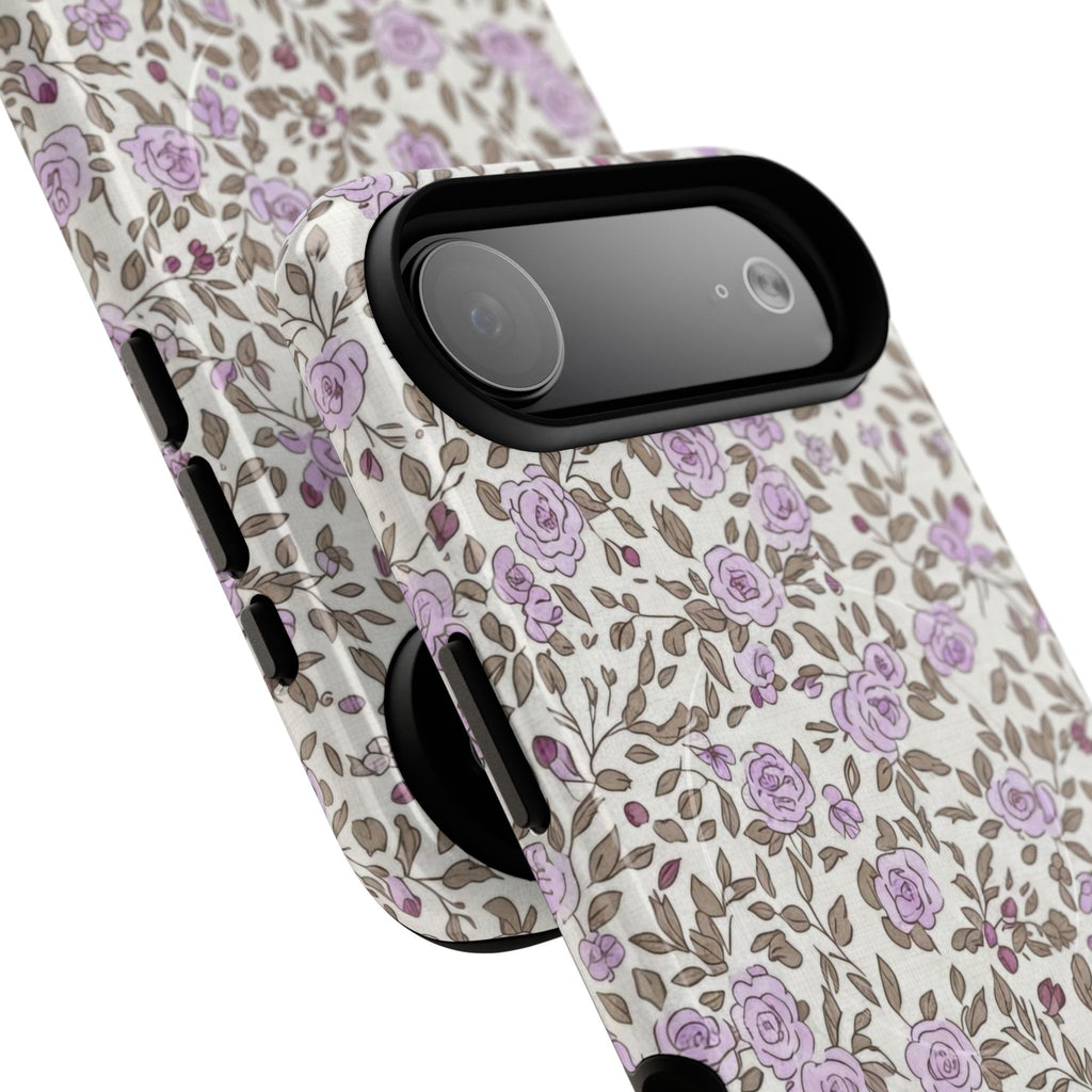 Personalized Lavender Floral iPhone Case — Tough Magnetic Protective Case