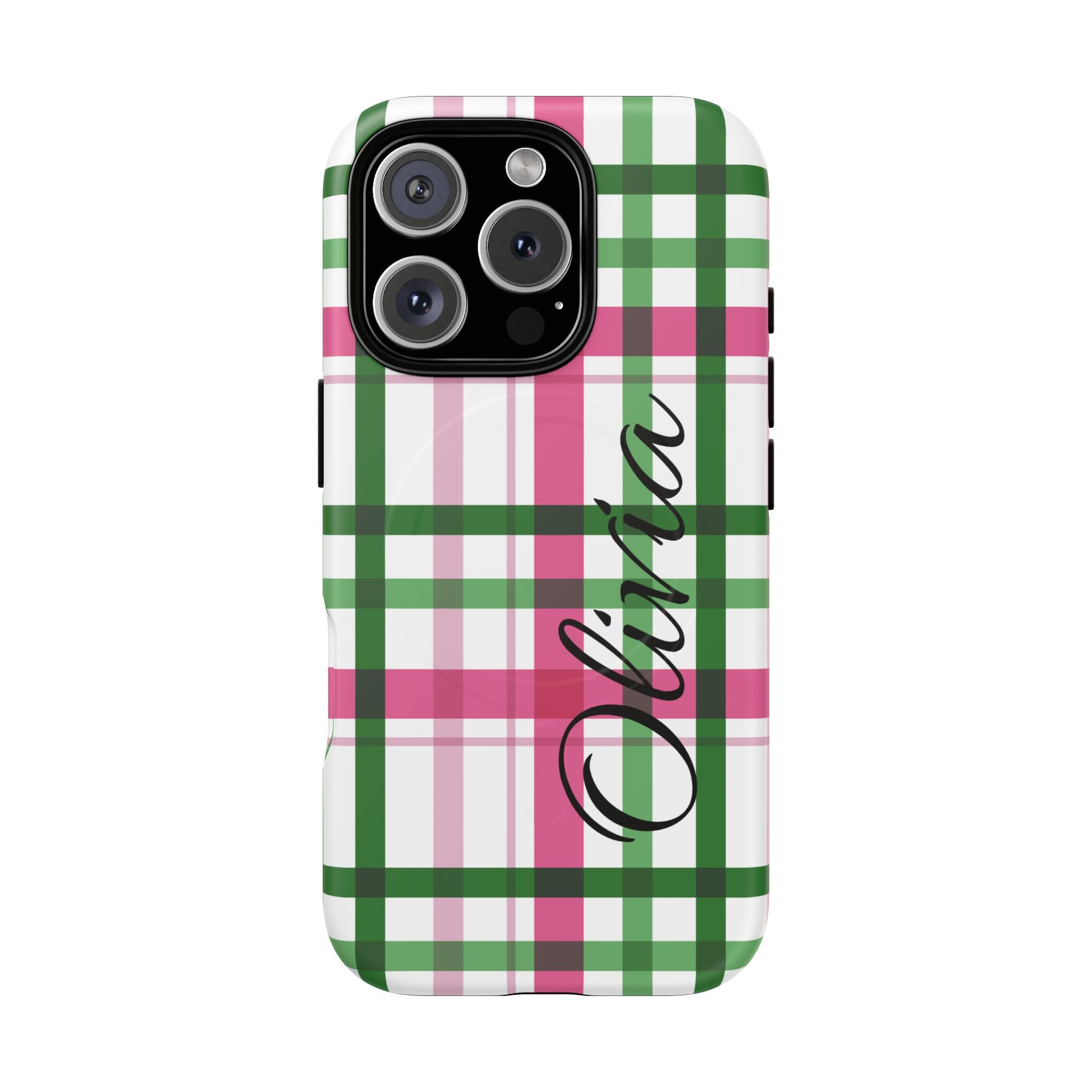 Pink & Green Pattern Magnetic Phone Case — Tough Protective Case