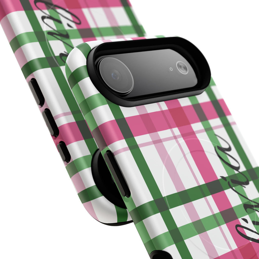 Pink & Green Pattern Magnetic Phone Case — Tough Protective Case
