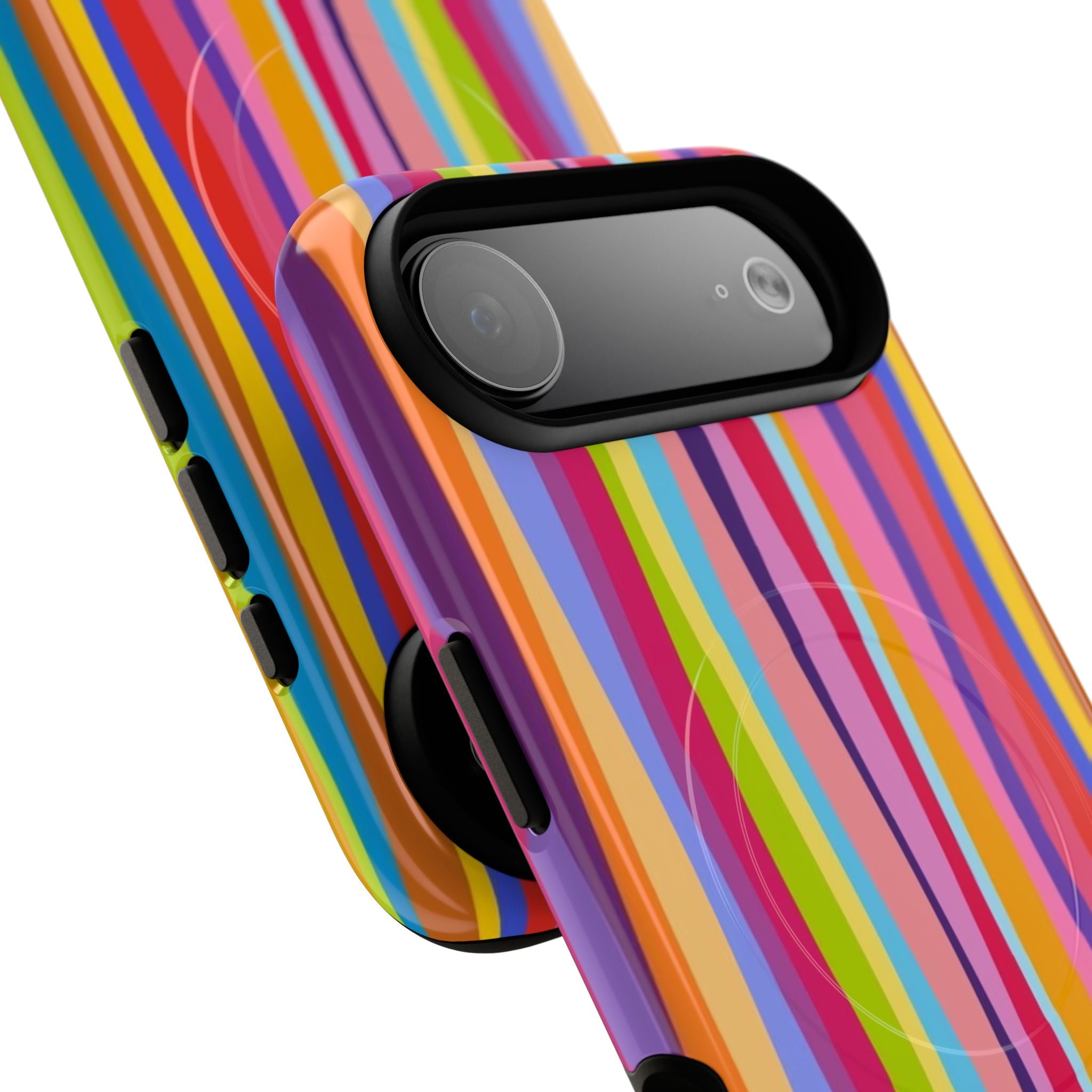Colorful Stripes Tough Magnetic Case Protective Phone Case with Custom Stripe Design