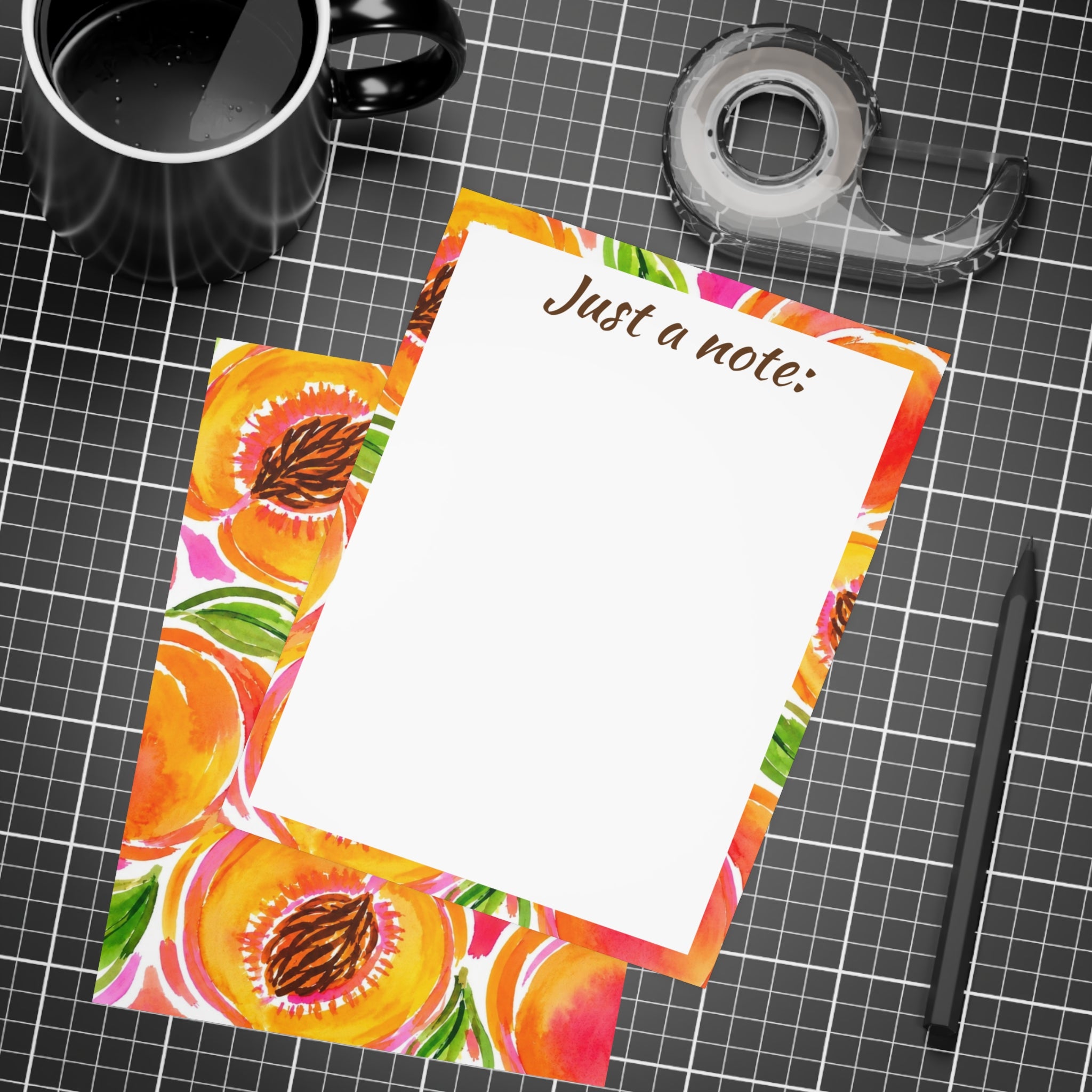 Peach Floral | Just a Note | Postcard Bundle with Envelopes