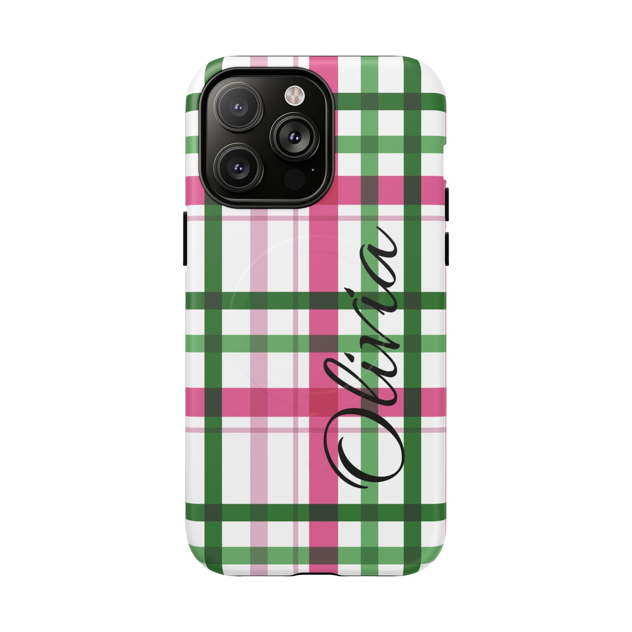 Pink & Green Pattern Magnetic Phone Case — Tough Protective Case