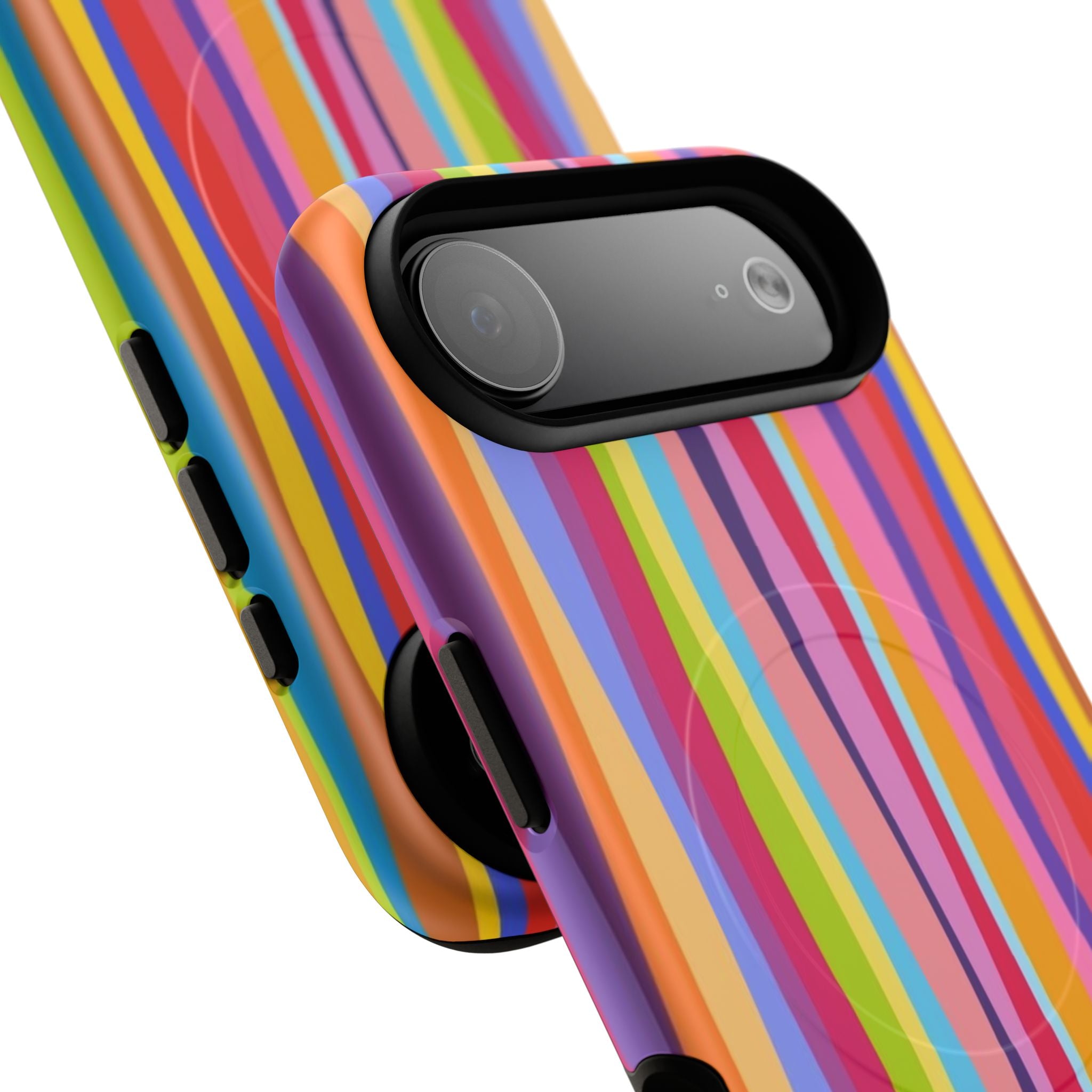 Colorful Stripes Tough Magnetic Case Protective Phone Case with Custom Stripe Design