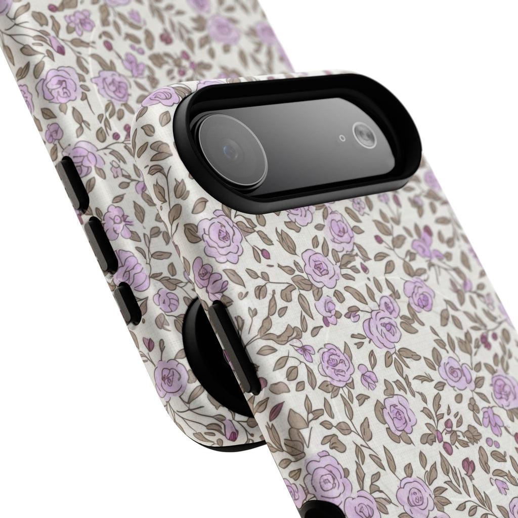 Personalized Lavender Floral Tough Magnetic Case