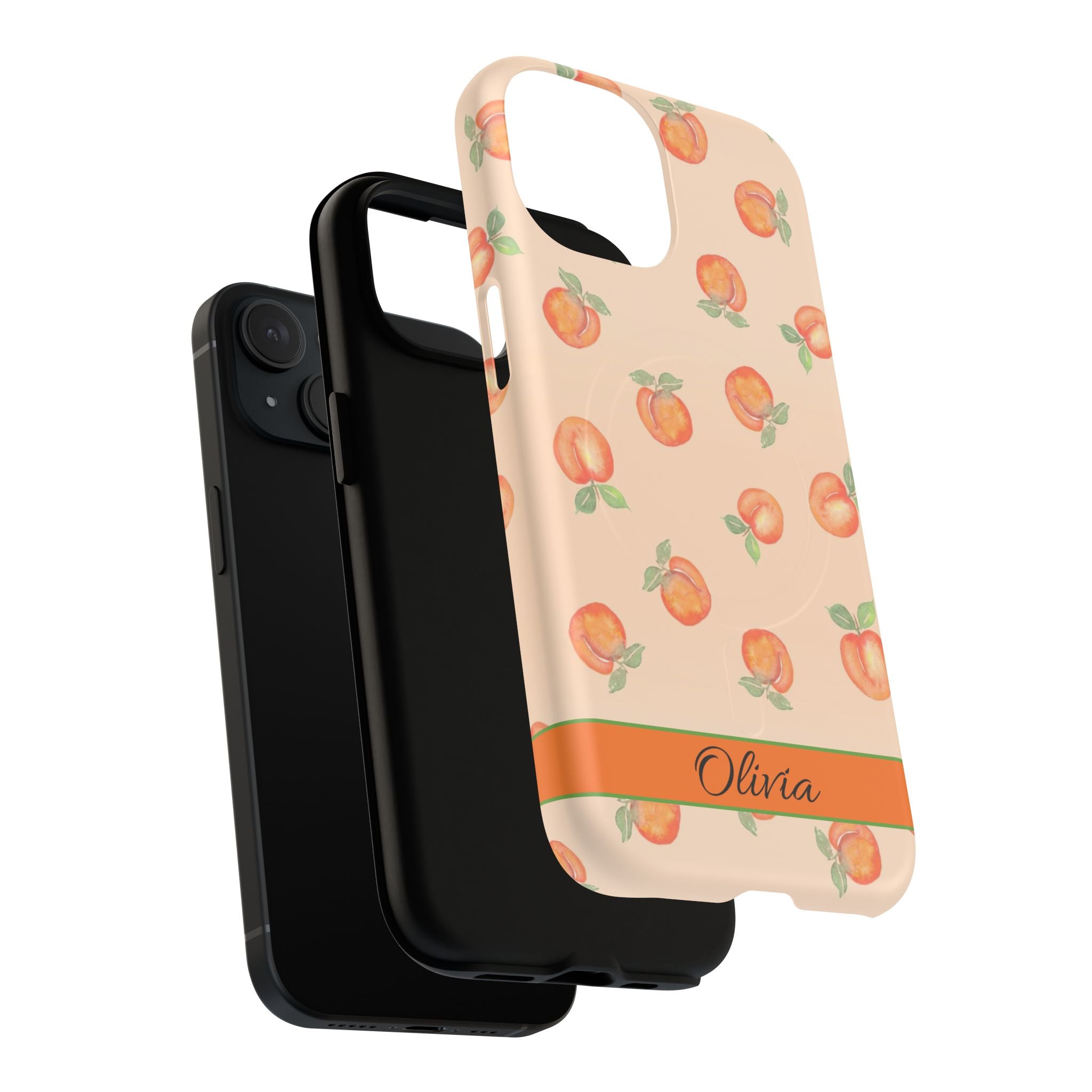 Personalized 'Bundle of Peaches' Magnetic Phone Case