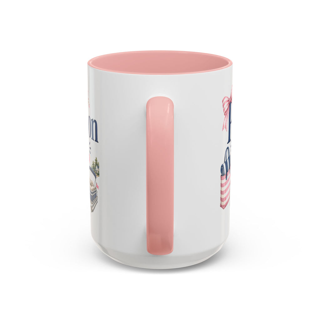 Pontoon Life Accent Coffee Mug Personalized 11oz & 15oz Coffee Cup