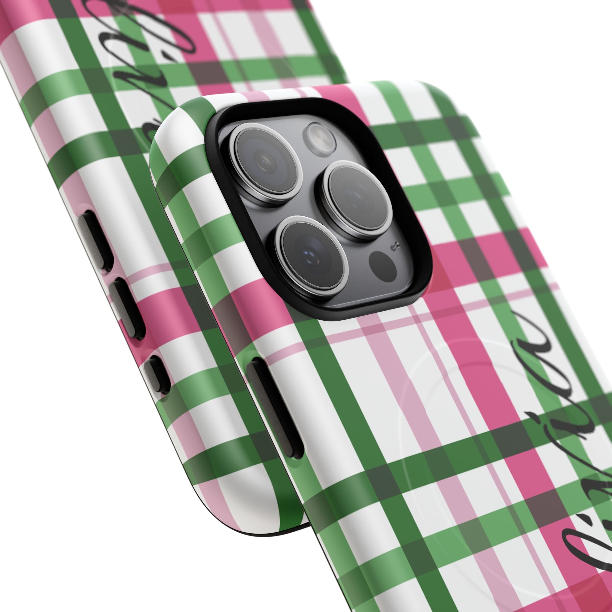 Pink & Green Pattern Magnetic Phone Case — Tough Protective Case
