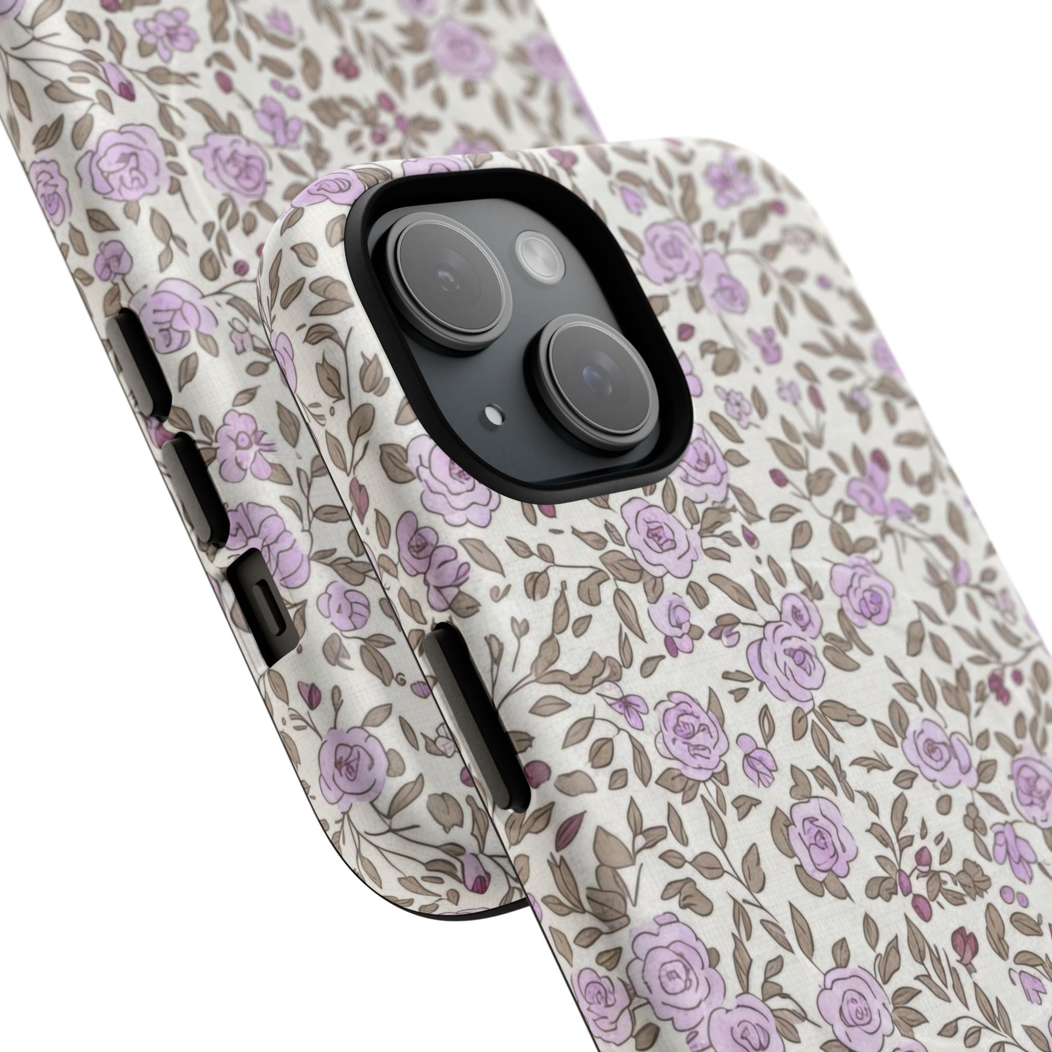 Personalized Lavender Floral Tough Magnetic Case