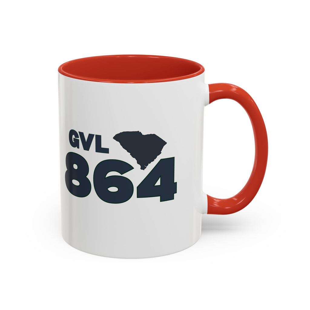 Greenville SC Accent Coffee Mug  GVL 864 Greenville South Carolina 11 and 15oz