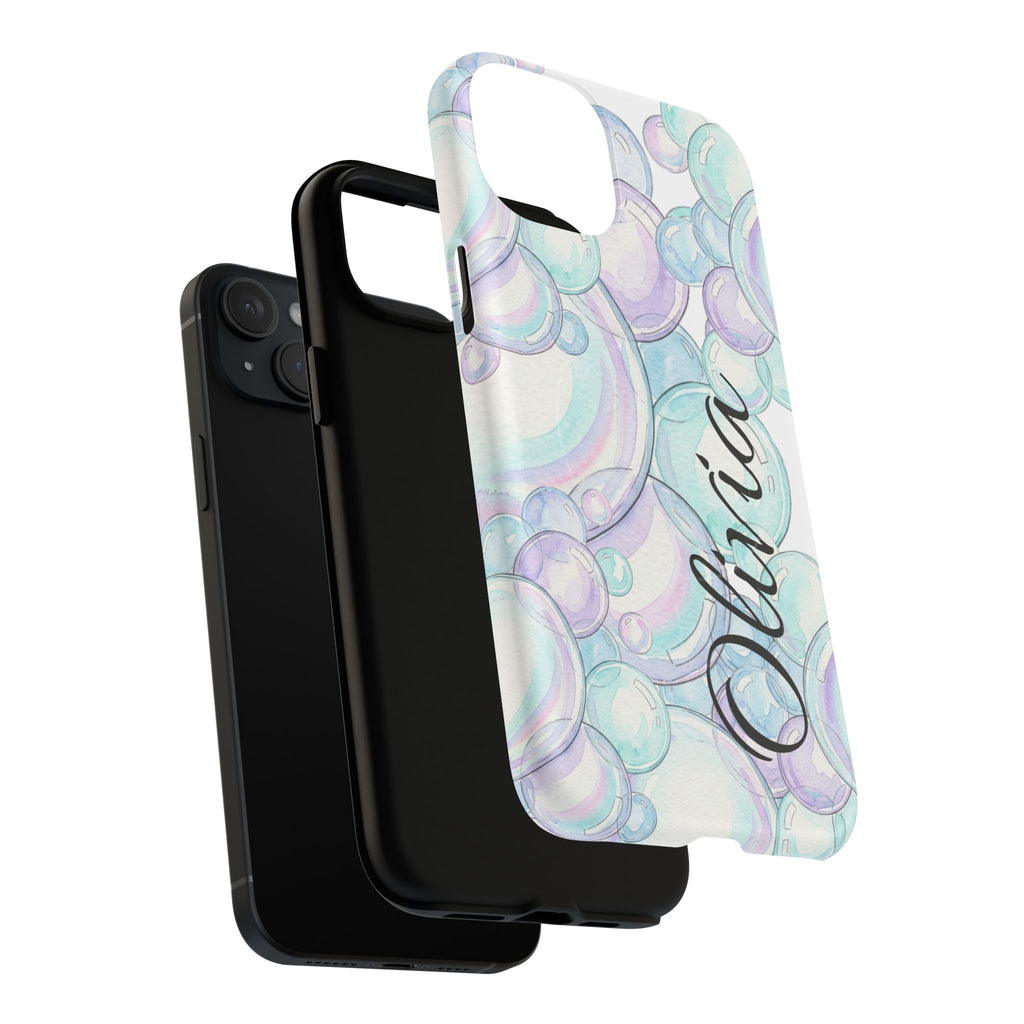 Watercolor Bubbles Magnetic Phone Case - Personalizable