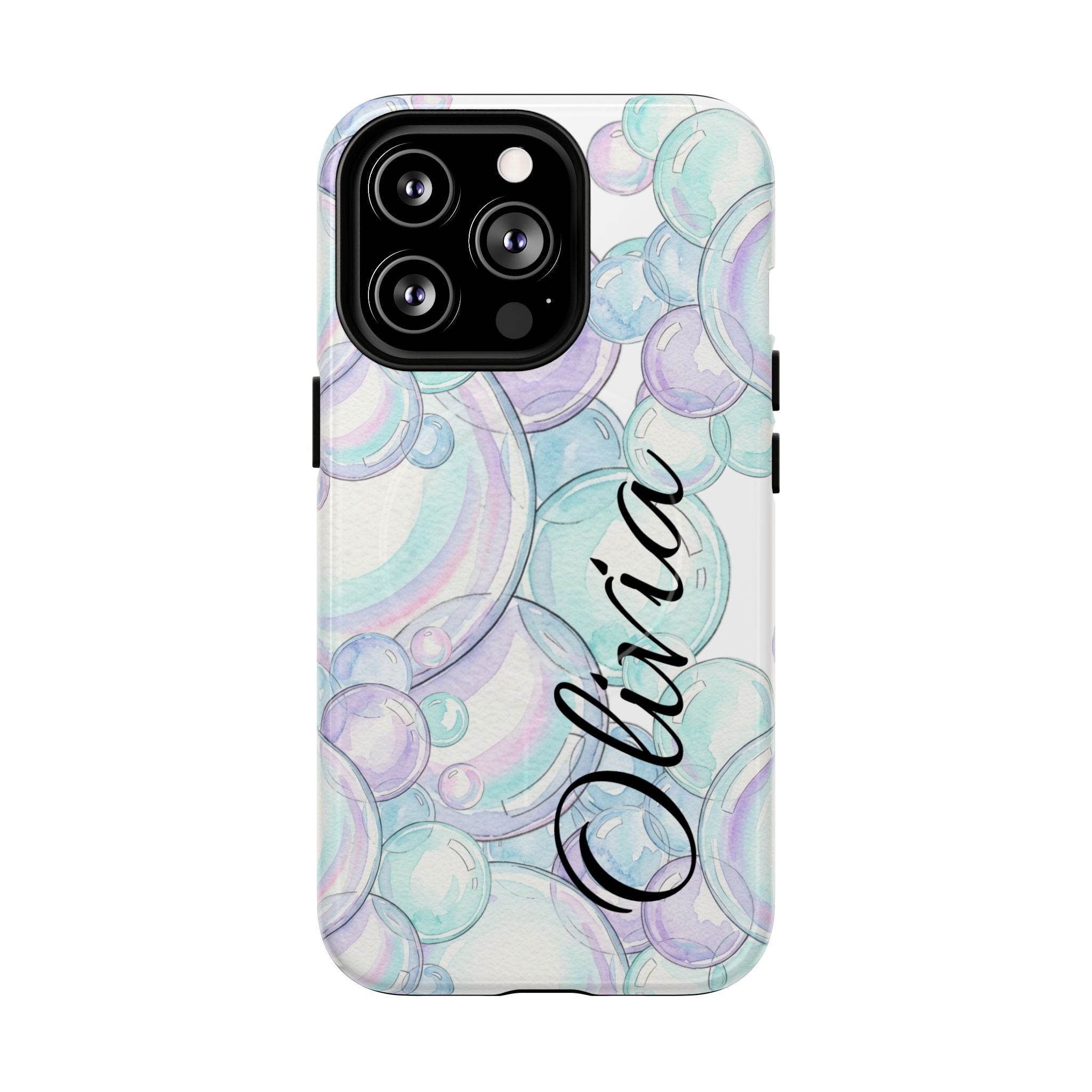 Watercolor Bubbles Magnetic Phone Case - Personalizable