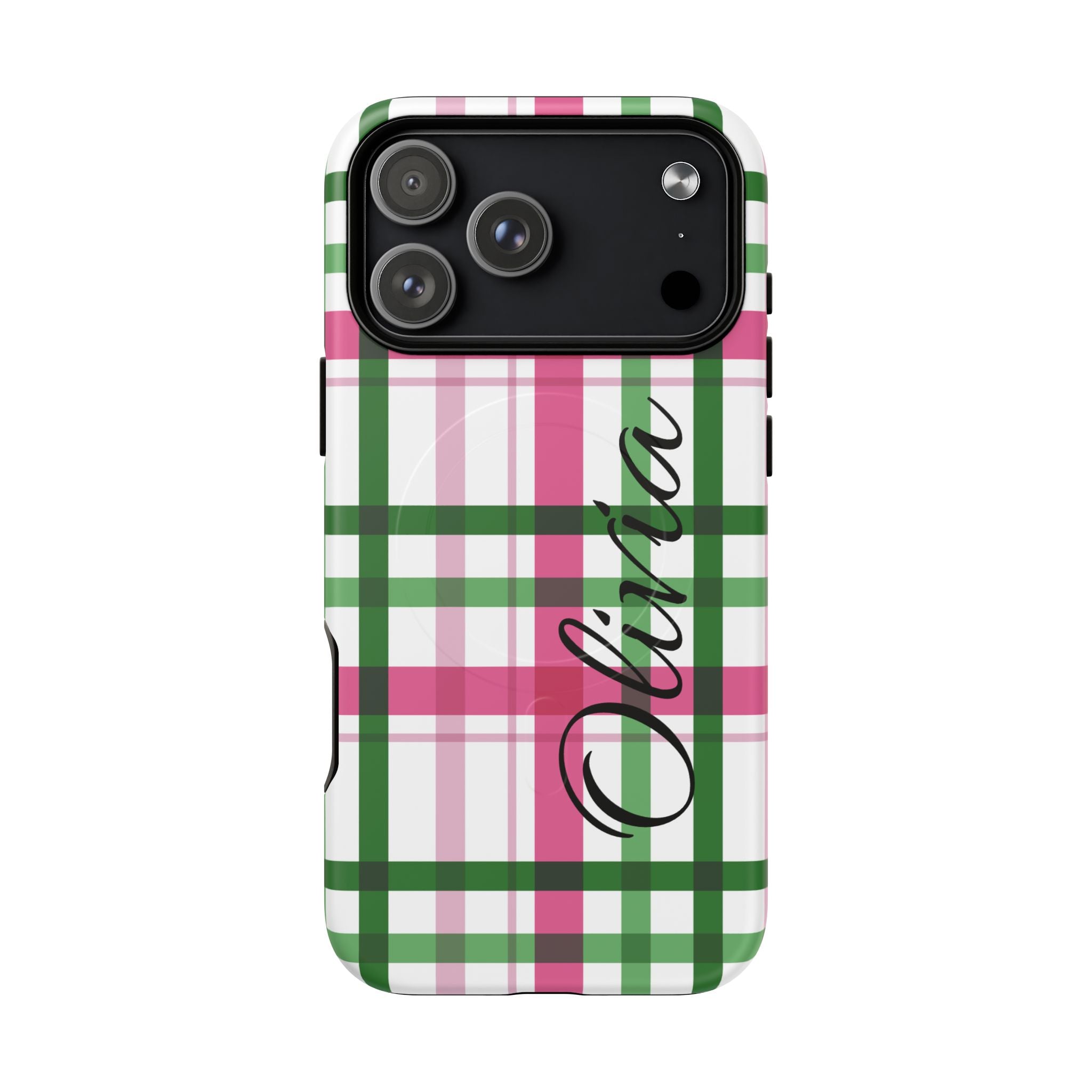 Pink & Green Pattern Magnetic Phone Case — Tough Protective Case