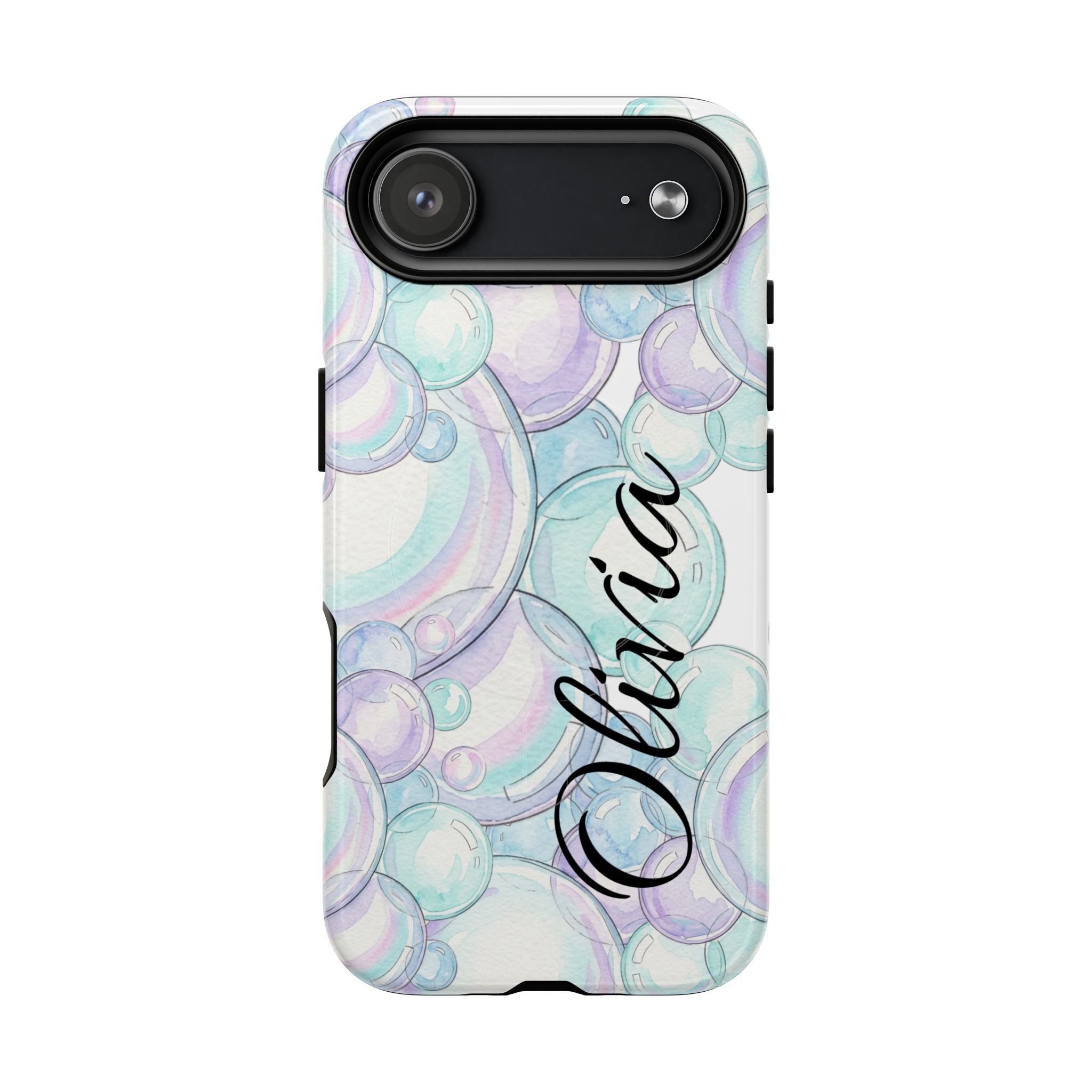 Watercolor Bubbles Magnetic Phone Case - Personalizable