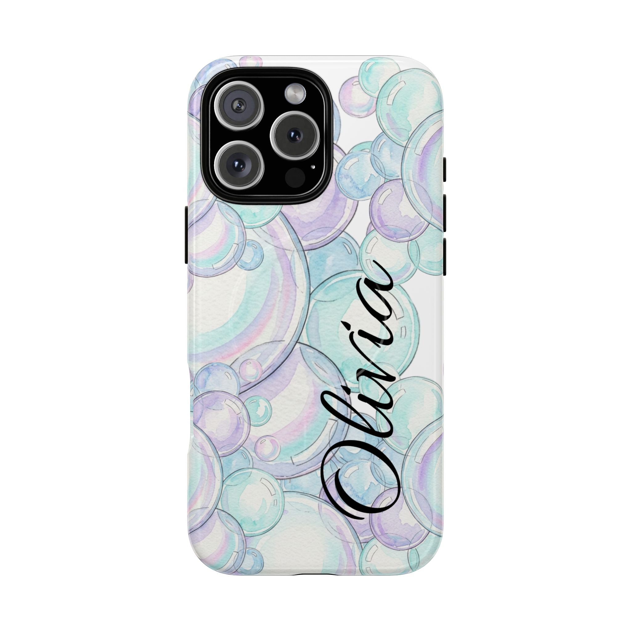Watercolor Bubbles Magnetic Phone Case - Personalizable
