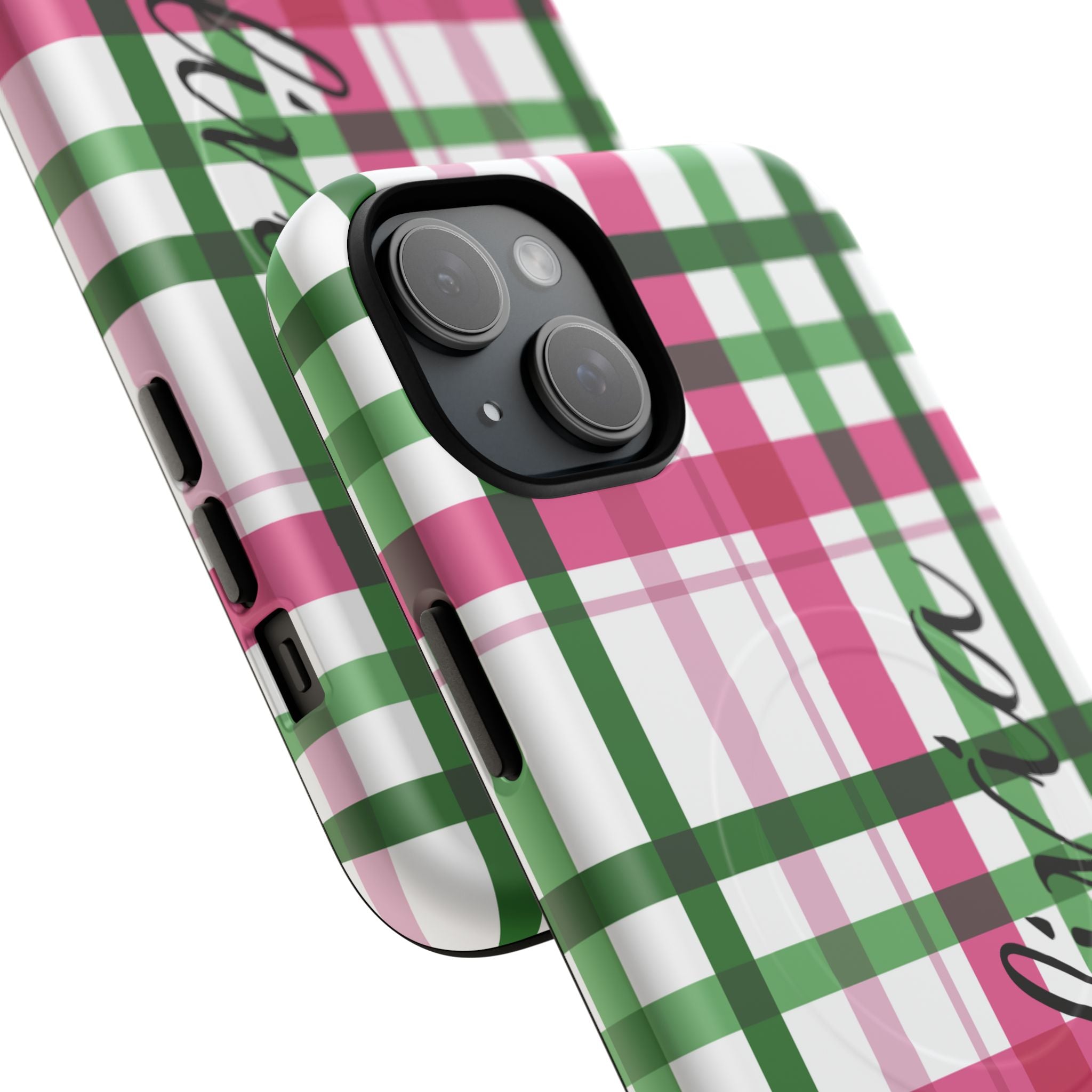 Pink & Green Pattern Magnetic Phone Case — Tough Protective Case