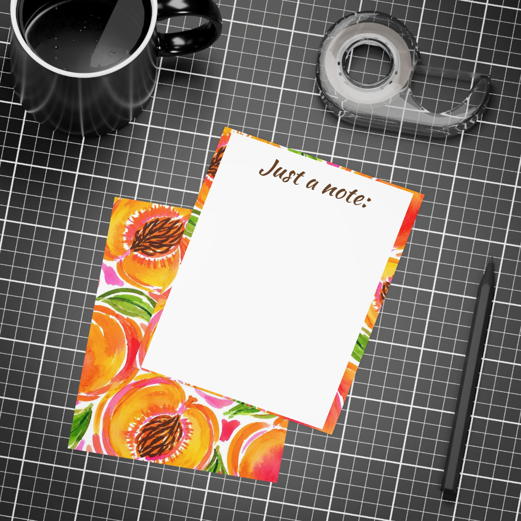 Peach Floral | Just a Note | Postcard Bundle with Envelopes