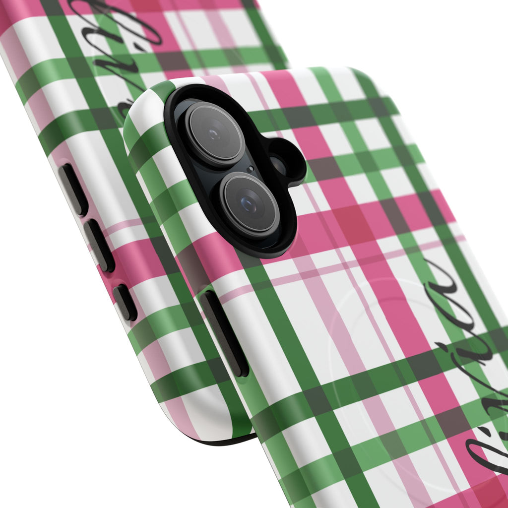 Pink & Green Pattern Magnetic Phone Case — Tough Protective Case