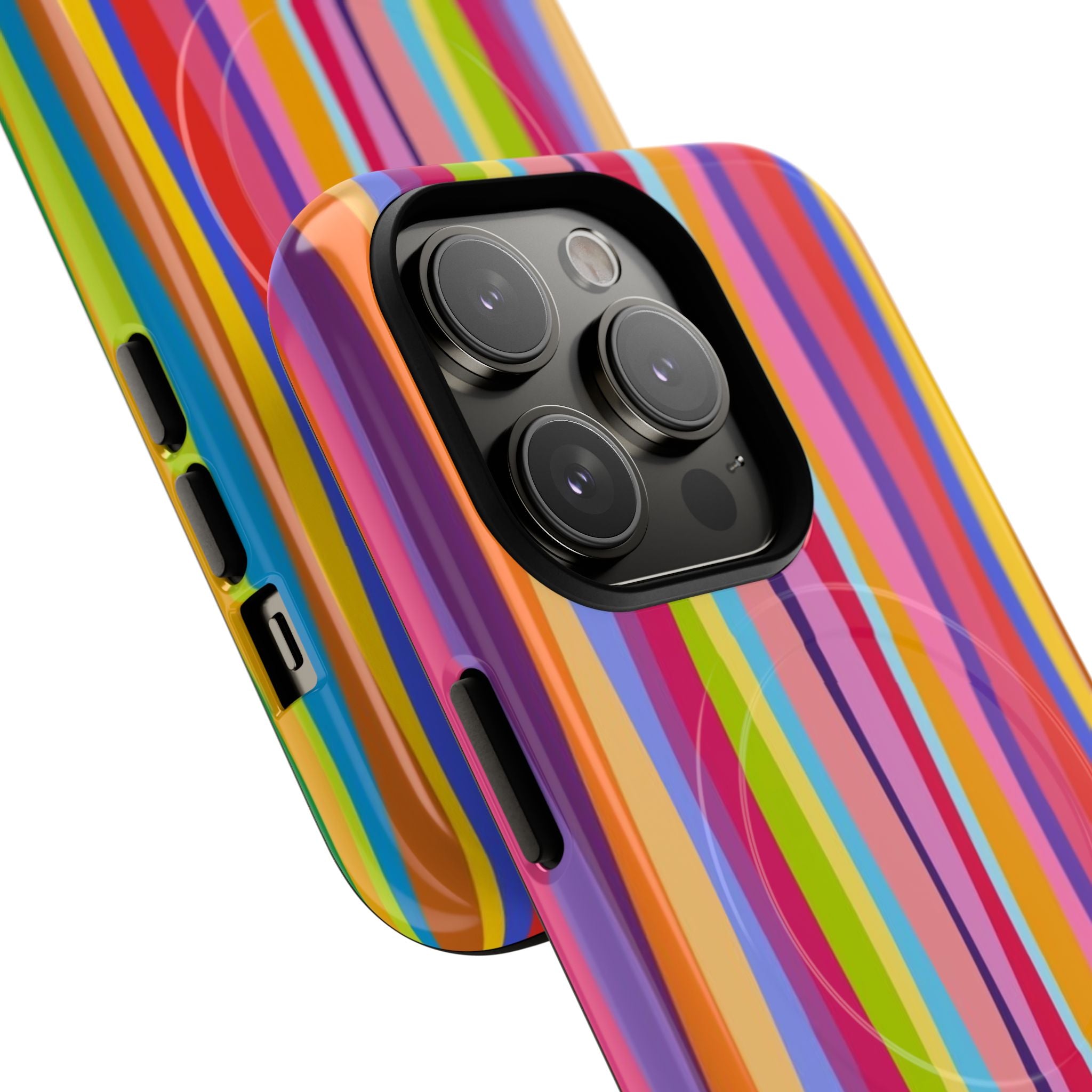 Colorful Stripes Tough Magnetic Case Protective Phone Case with Custom Stripe Design