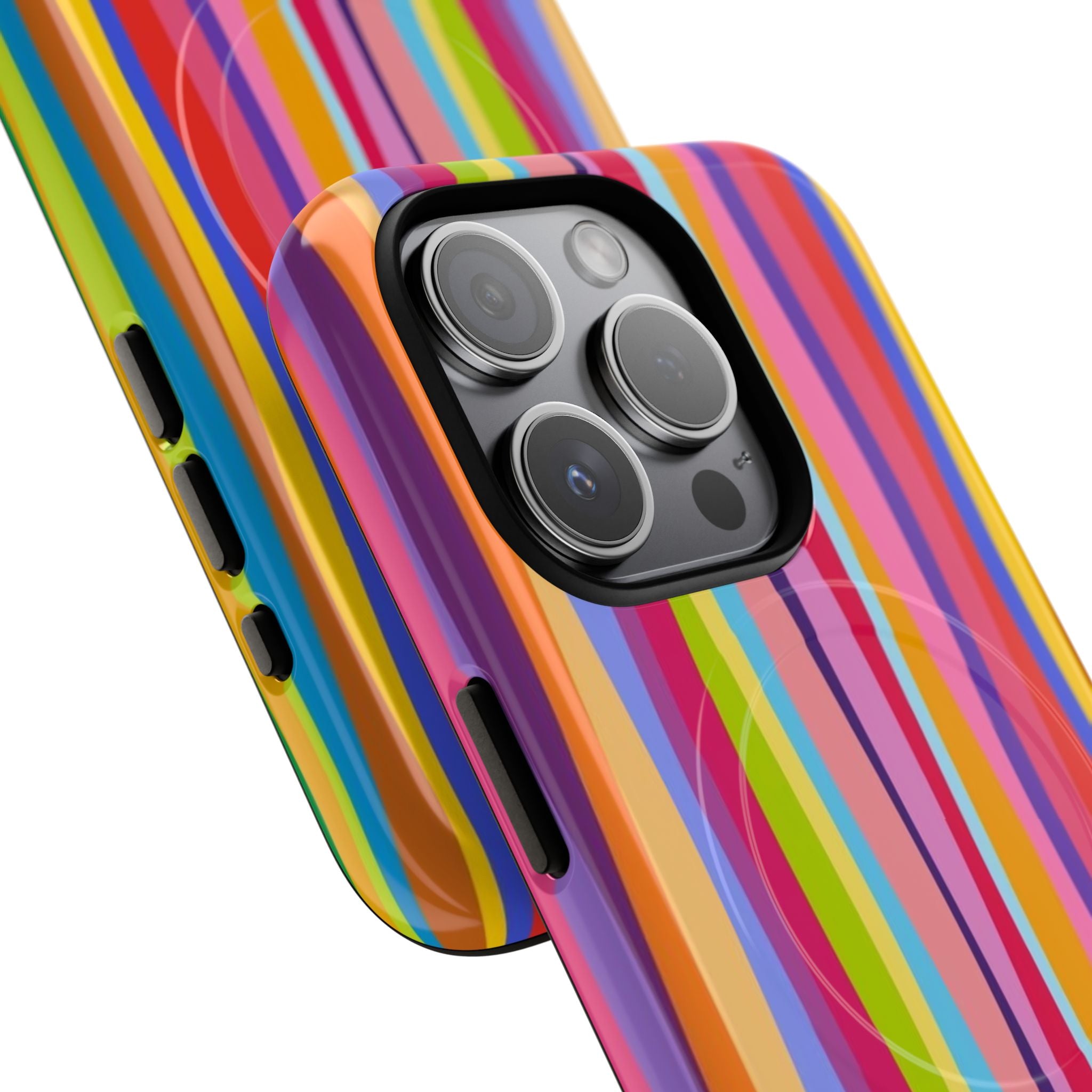 Colorful Stripes Tough Magnetic Case Protective Phone Case with Custom Stripe Design
