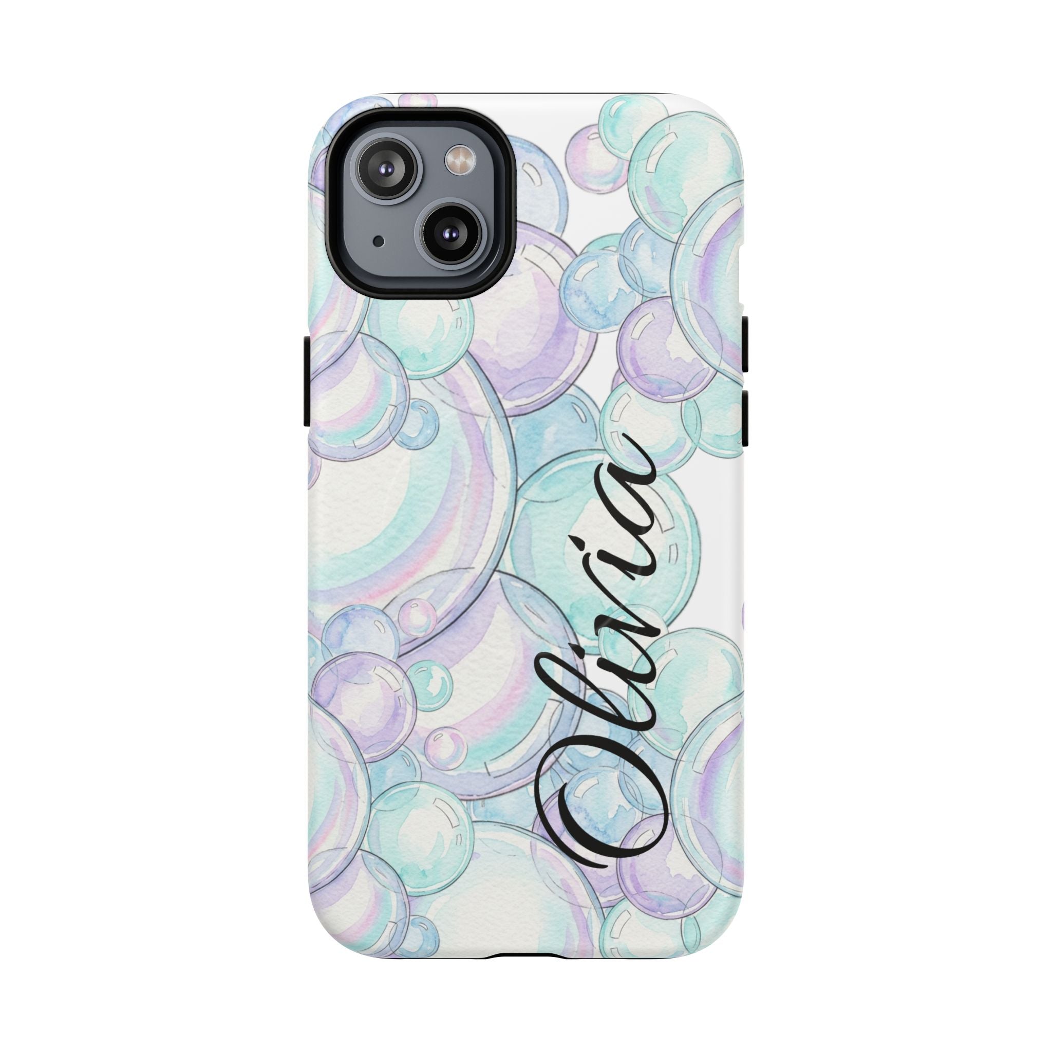 Watercolor Bubbles Magnetic Phone Case - Personalizable
