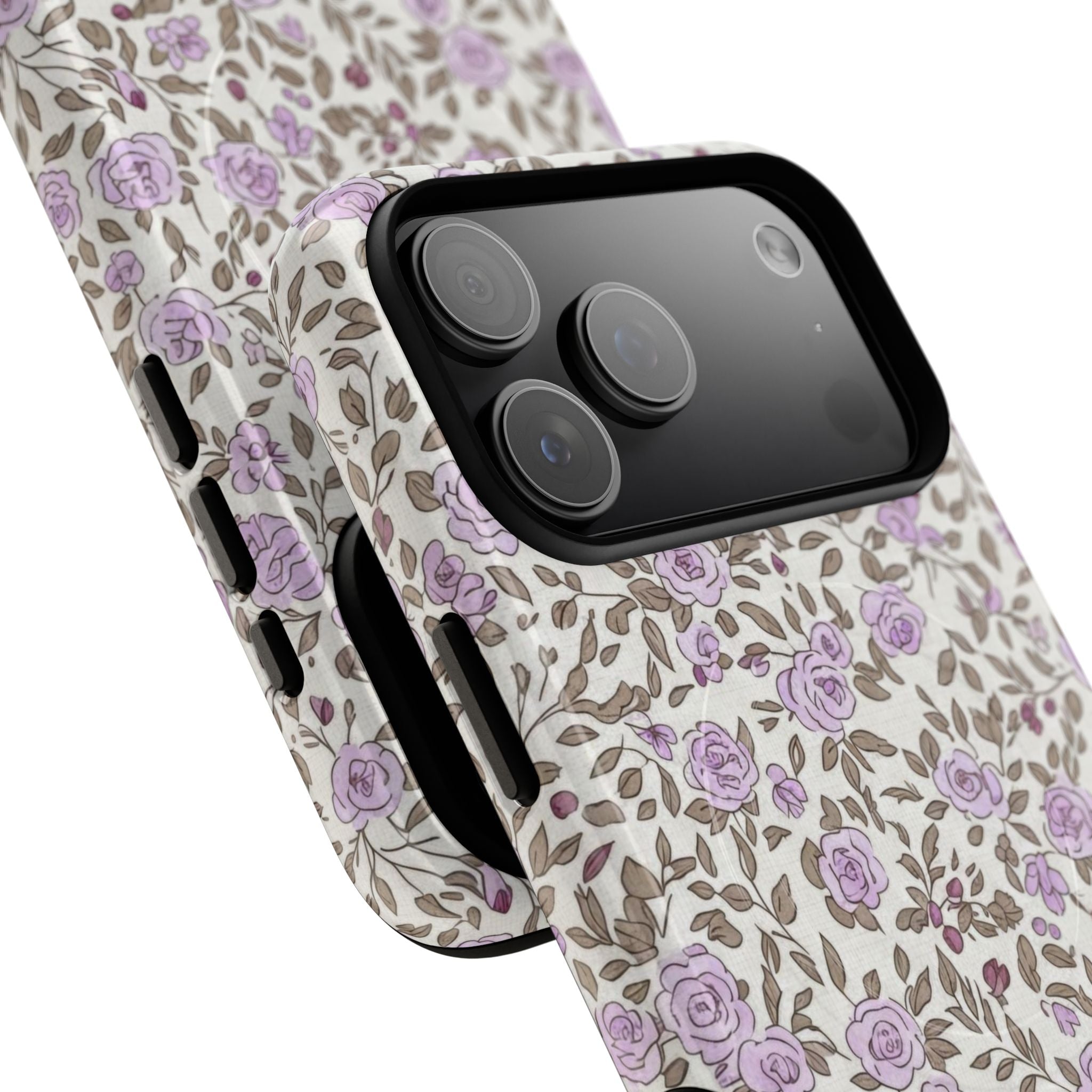 Personalized Lavender Floral Tough Magnetic Case