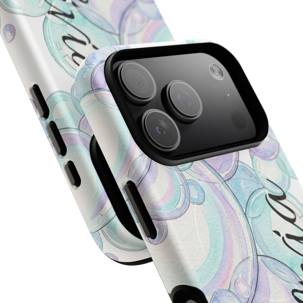 Watercolor Bubbles Magnetic Phone Case - Personalizable