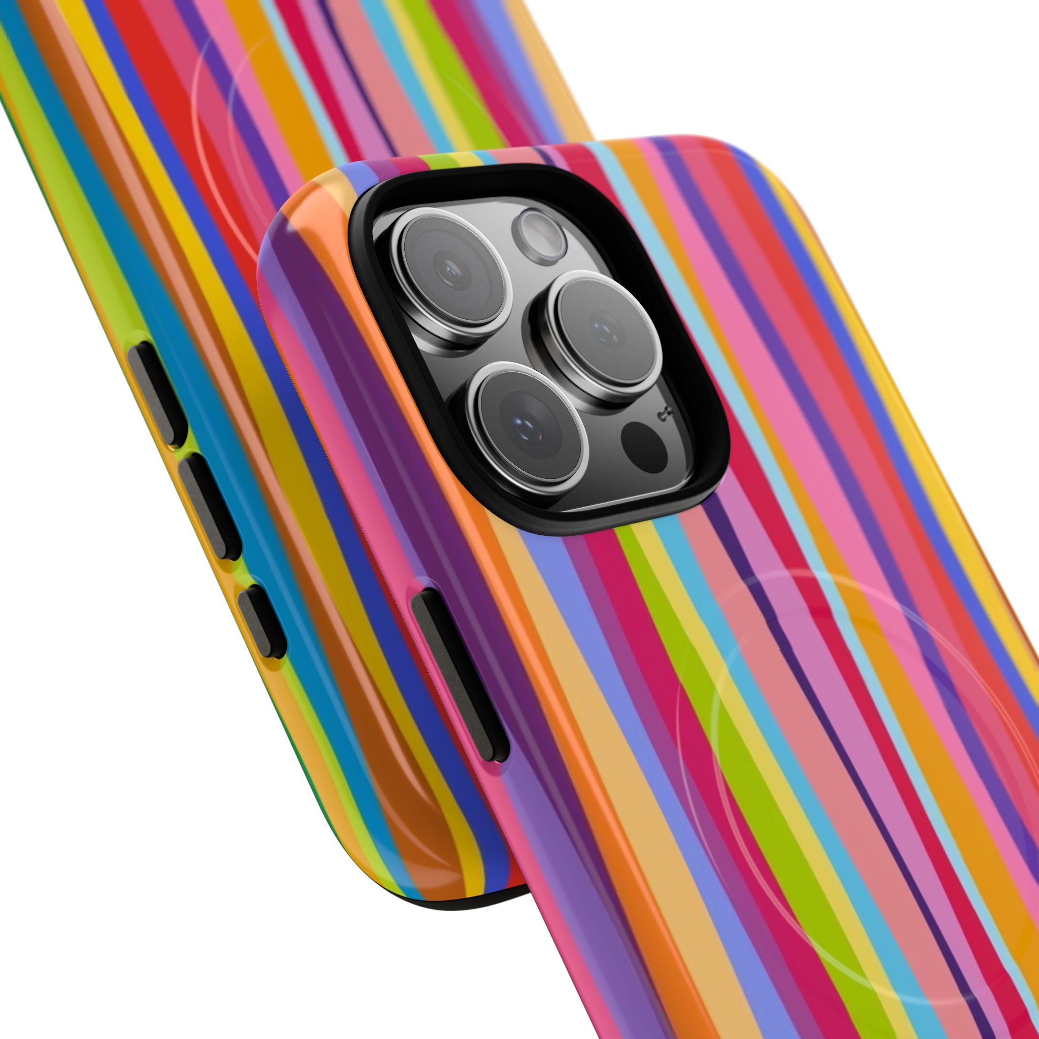 Colorful Stripes Tough Magnetic Case Protective Phone Case with Custom Stripe Design