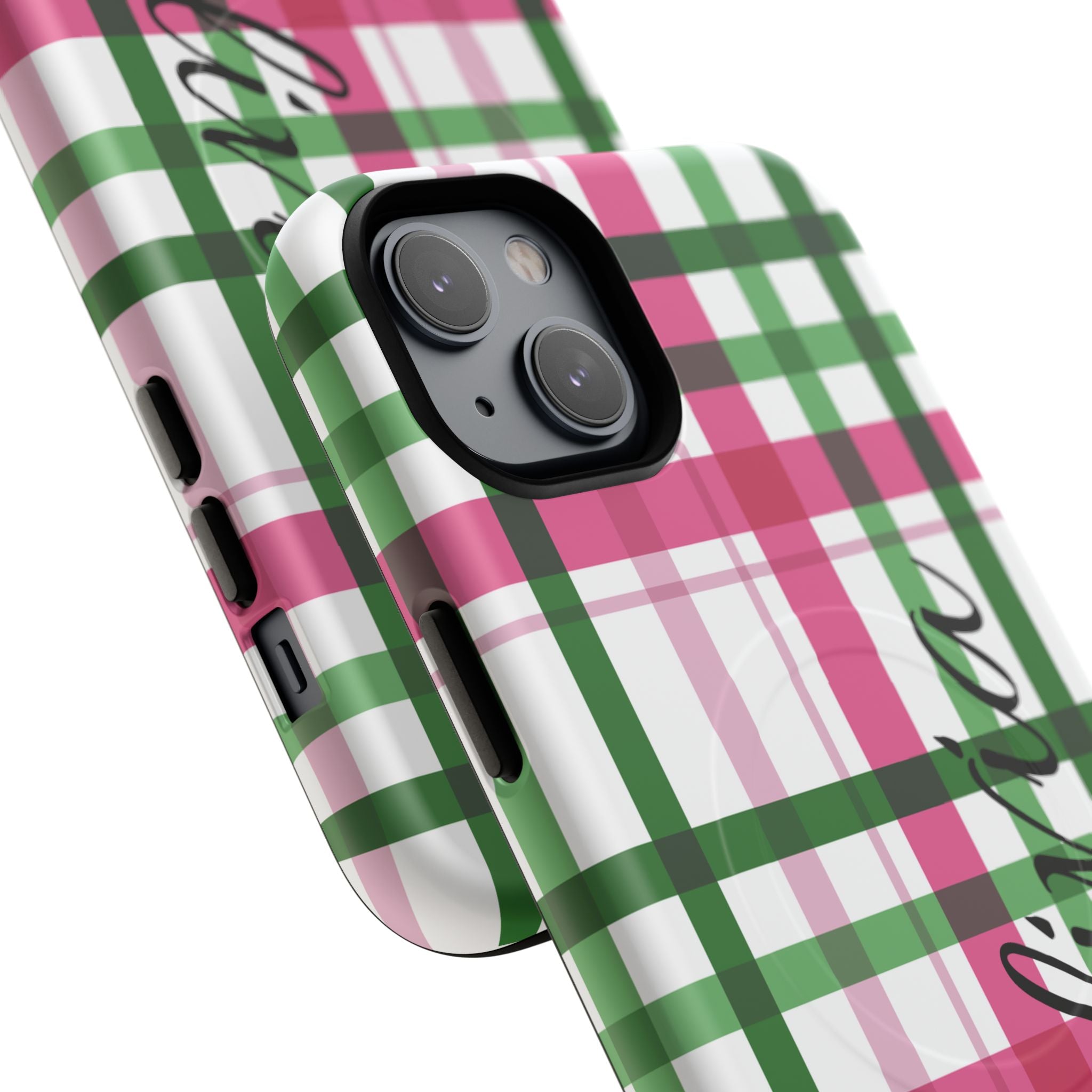 Pink & Green Pattern Magnetic Phone Case — Tough Protective Case