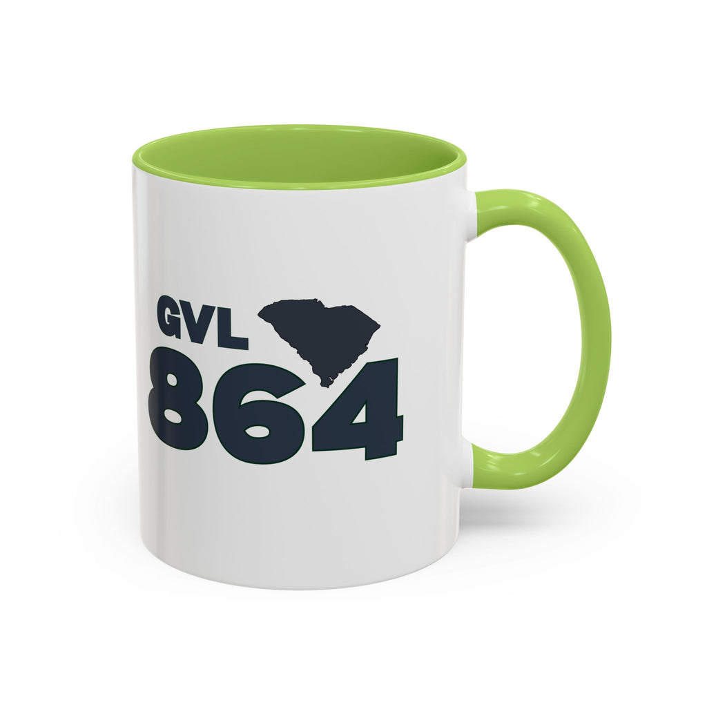 Greenville SC Accent Coffee Mug  GVL 864 Greenville South Carolina 11 and 15oz