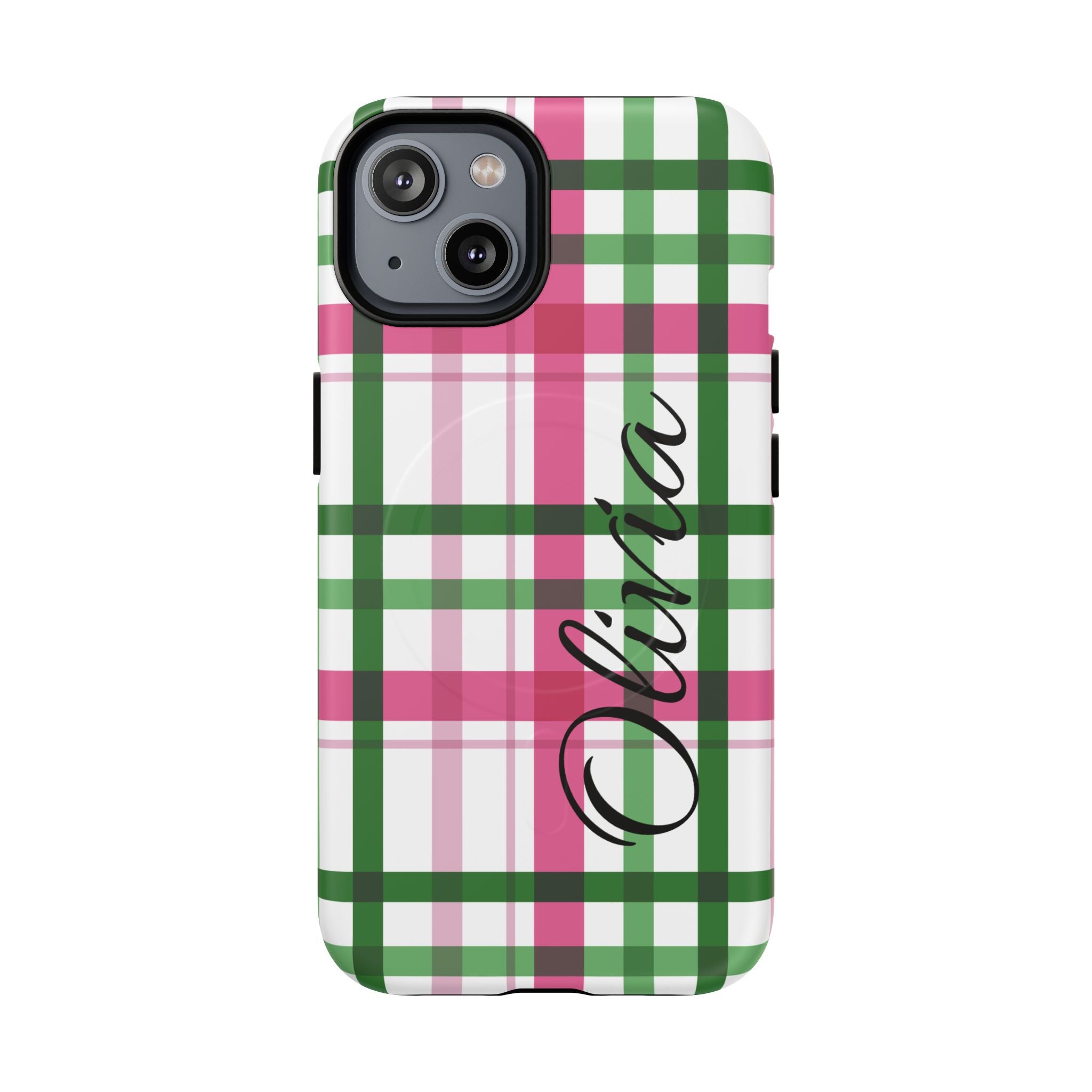 Pink & Green Pattern Magnetic Phone Case — Tough Protective Case