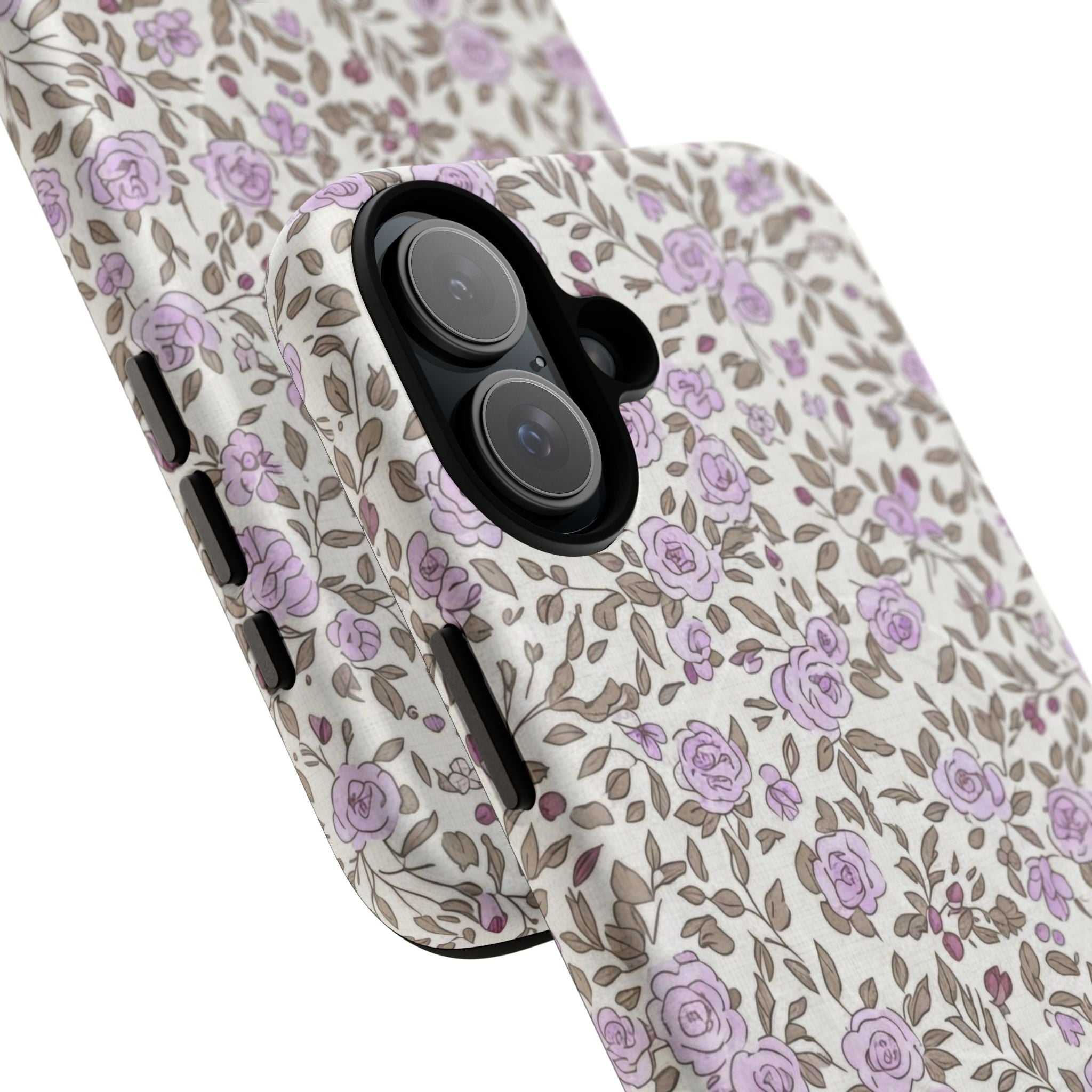Personalized Lavender Floral Tough Magnetic Case