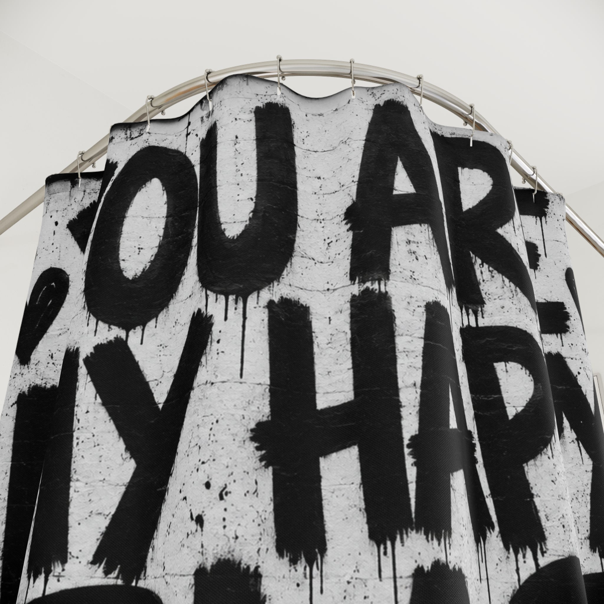 You Are My Happy Place Shower Curtain Romantic Bathroom Decor