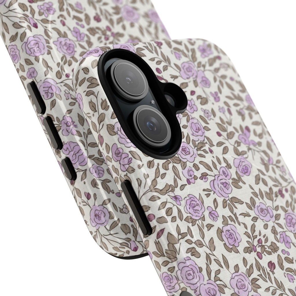 Personalized Lavender Floral Tough Magnetic Case