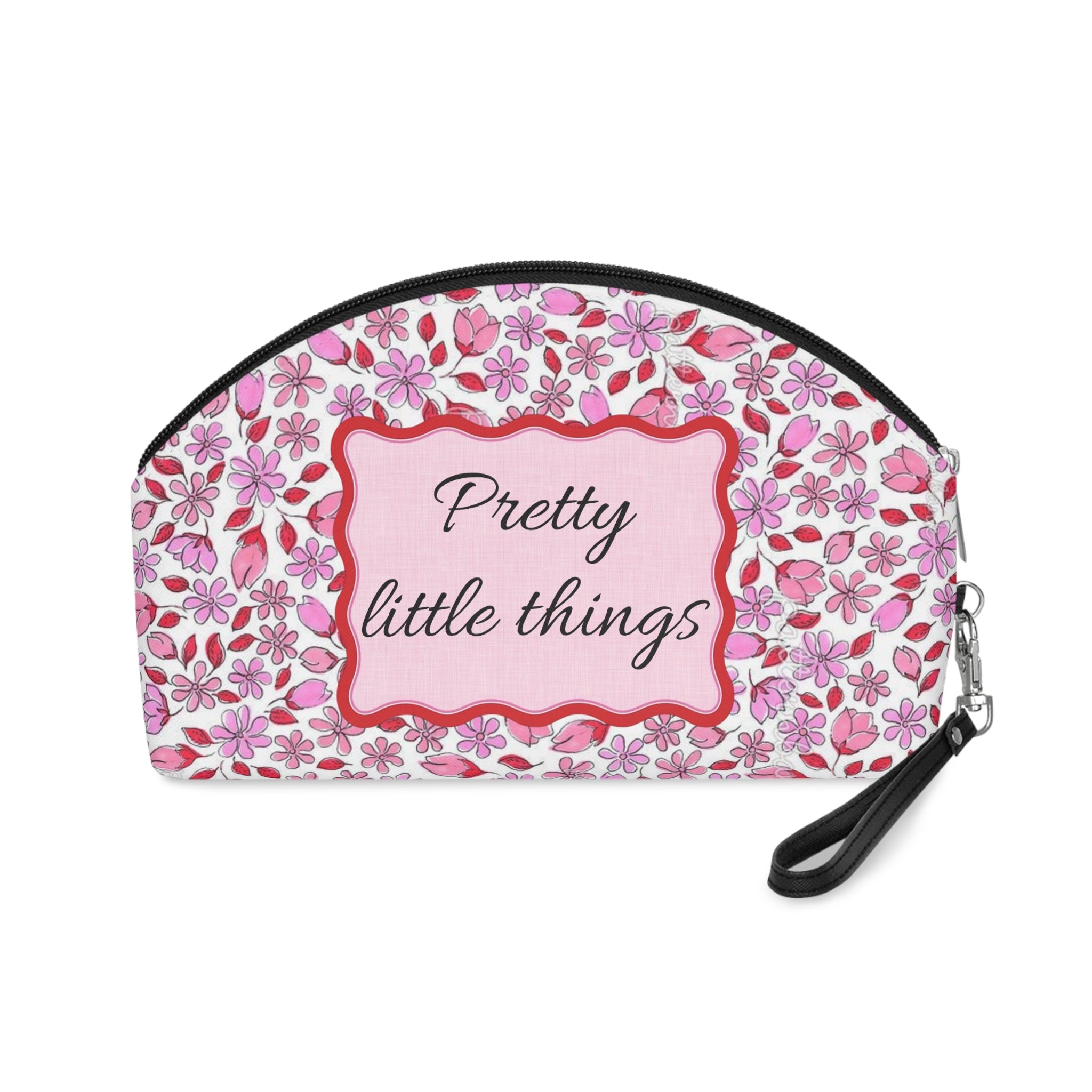 Floral Cosmetic Bag | "Pretty Little Things" | "If found, return to ___" | Travel Makeup Pouch