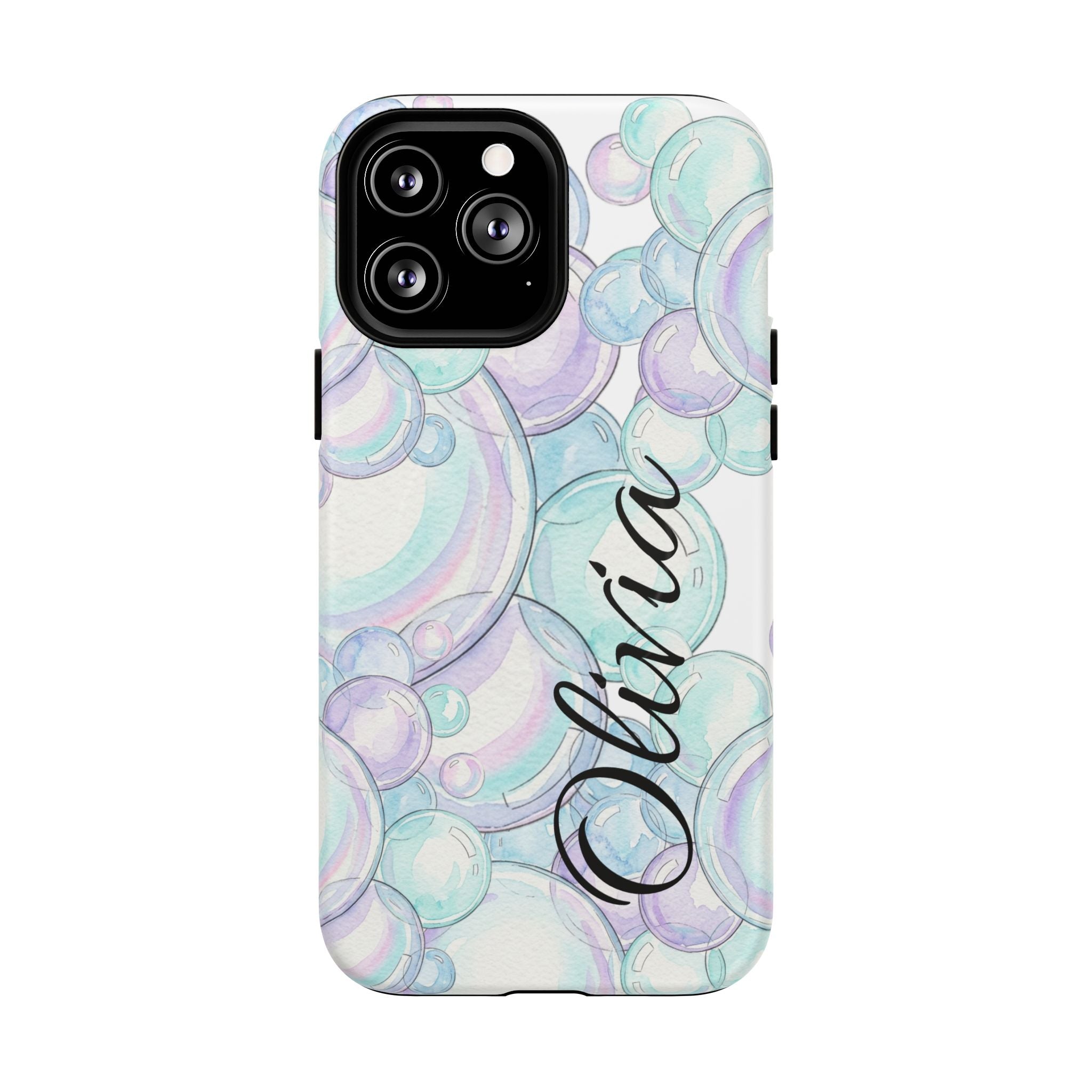 Watercolor Bubbles Magnetic Phone Case - Personalizable