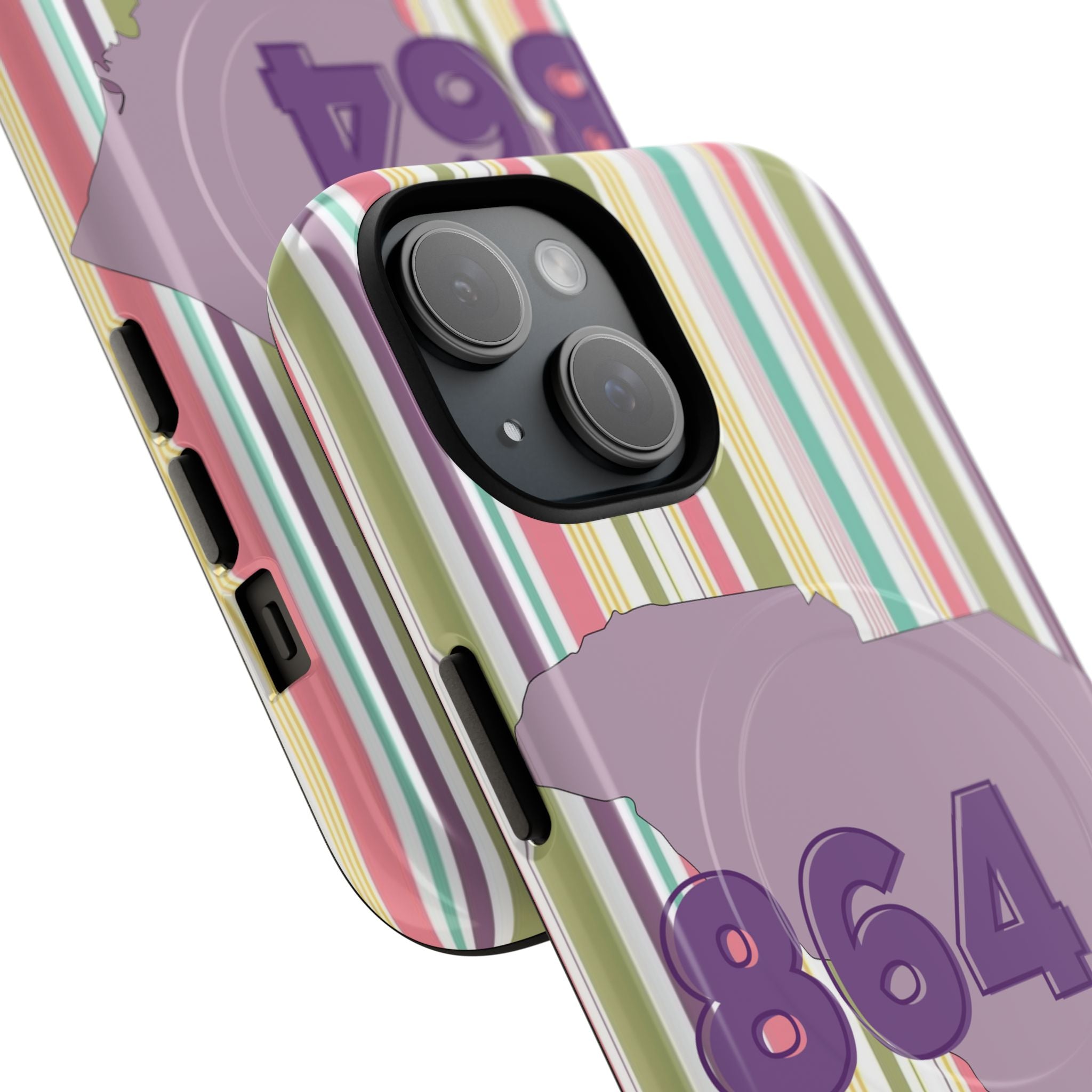 Colorful Striped 864 Upstate South Carolina Magnetic Phone Case