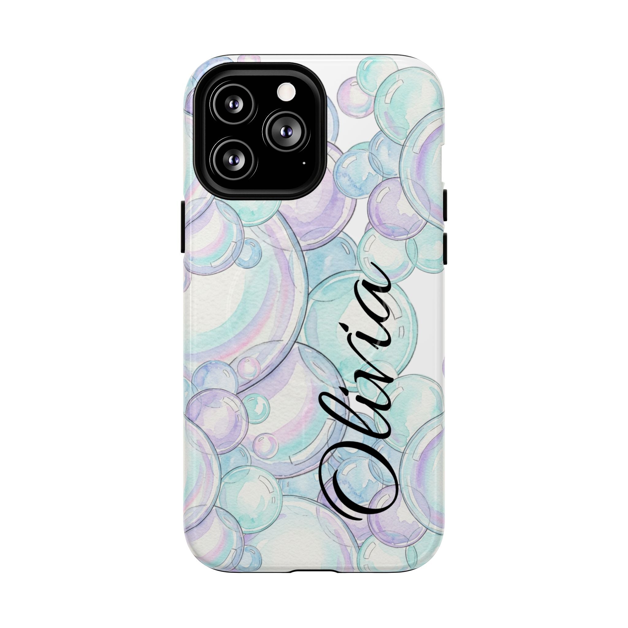 Watercolor Bubbles Magnetic Phone Case - Personalizable