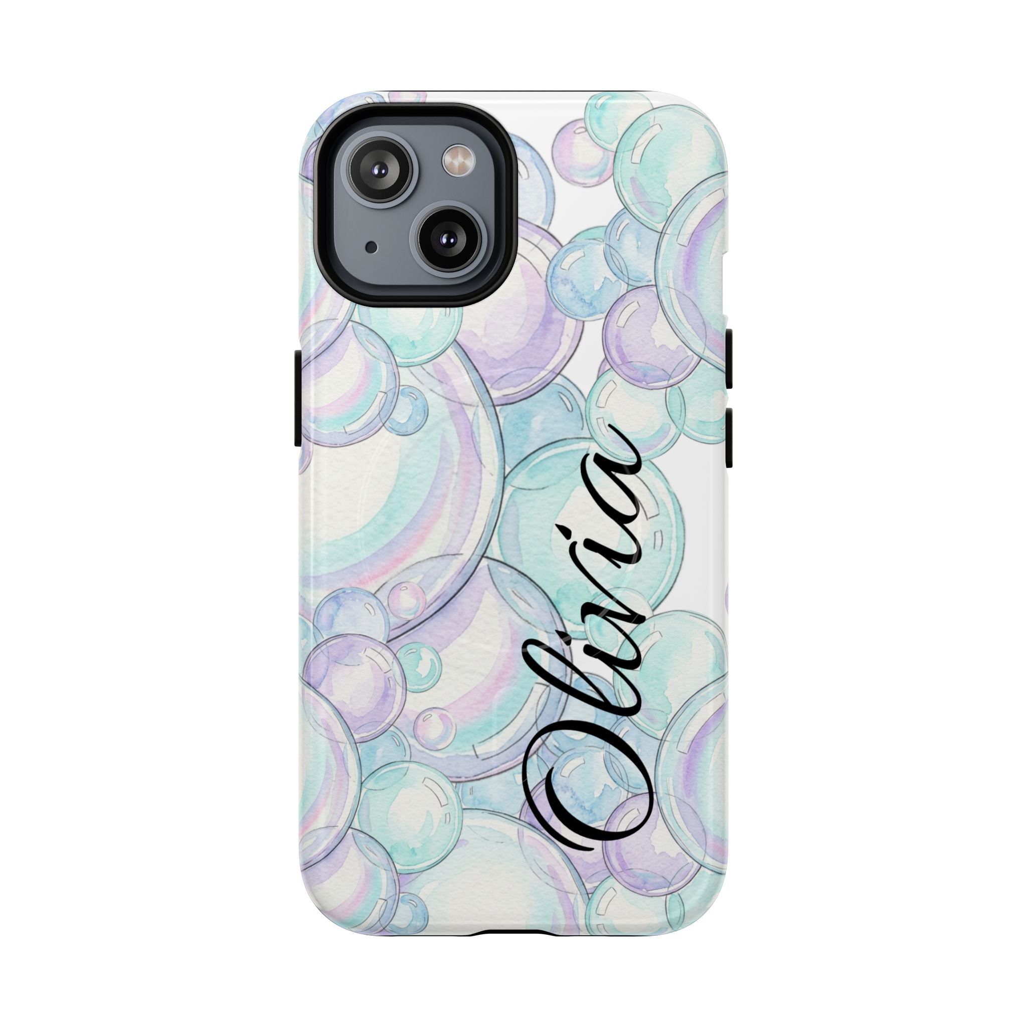 Watercolor Bubbles Magnetic Phone Case - Personalizable
