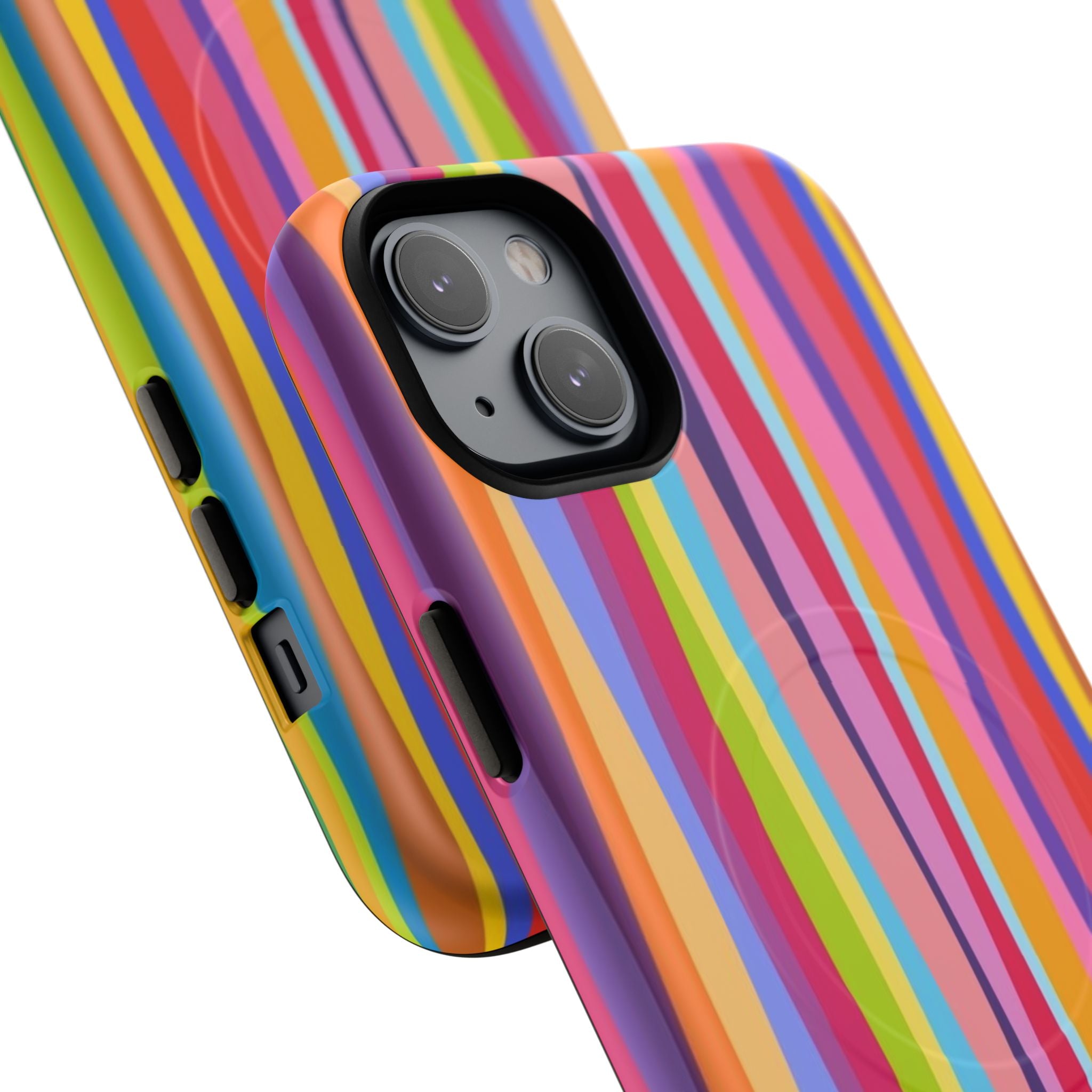 Colorful Stripes Tough Magnetic Case Protective Phone Case with Custom Stripe Design