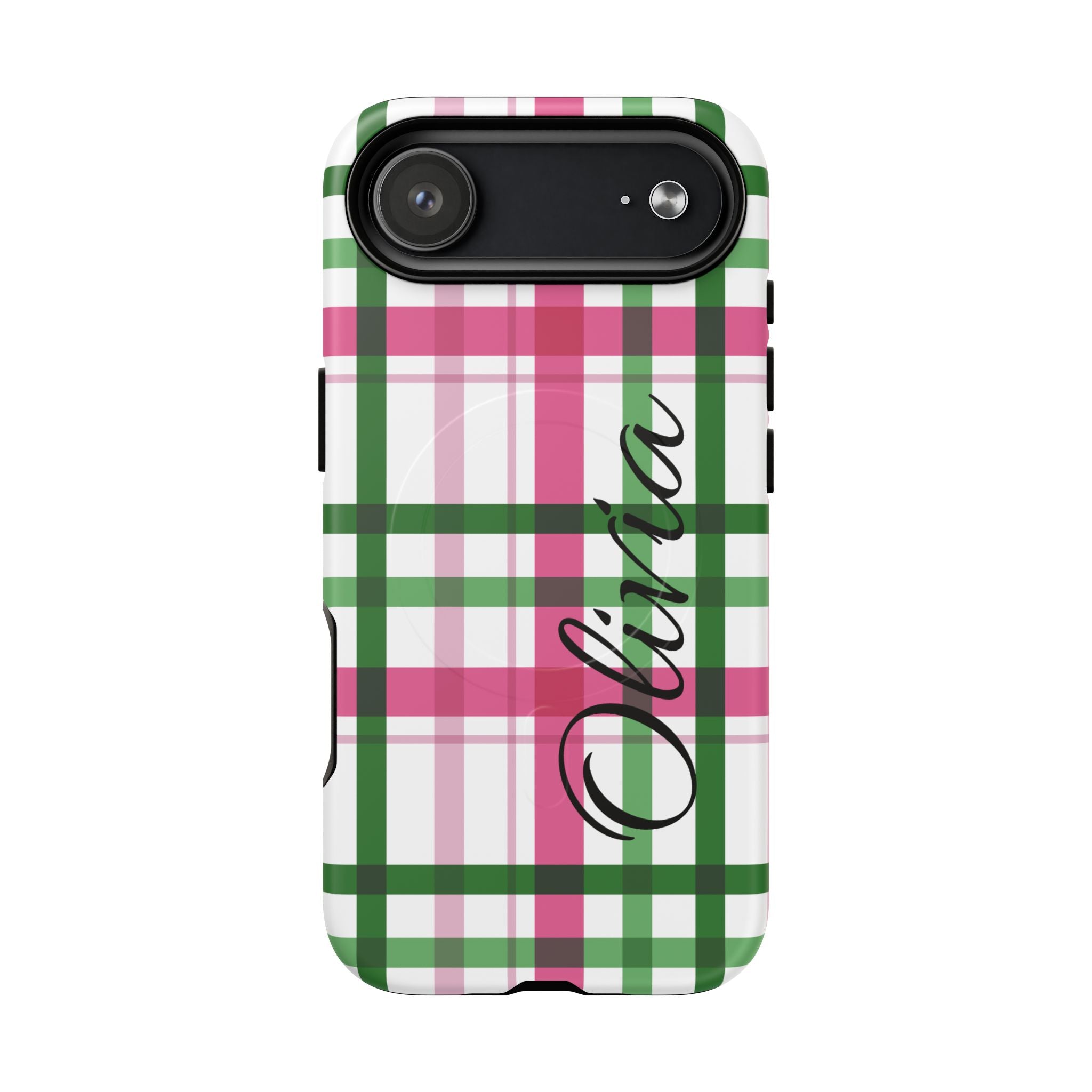 Pink & Green Pattern Magnetic Phone Case — Tough Protective Case
