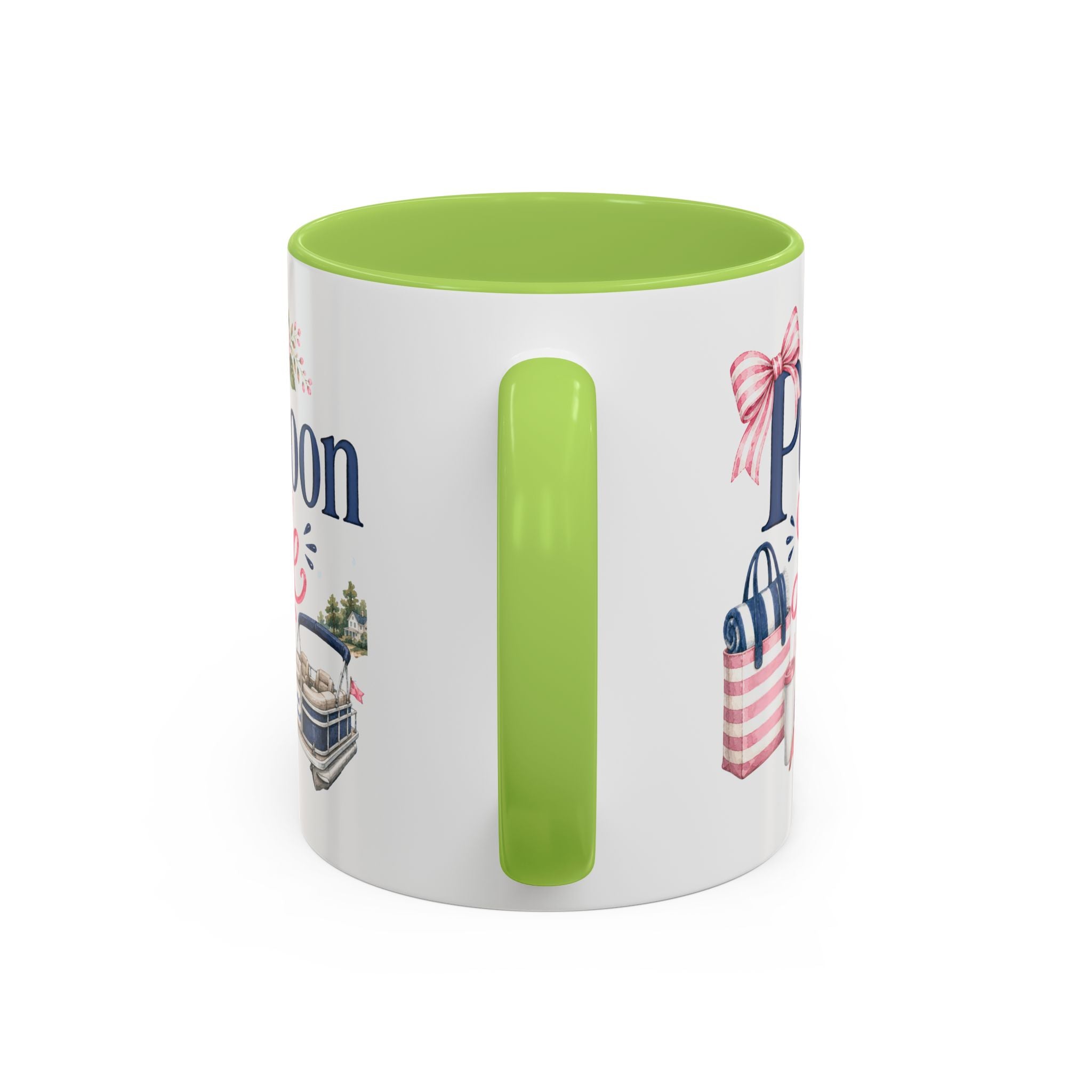Pontoon Life Accent Coffee Mug Personalized 11oz & 15oz Coffee Cup