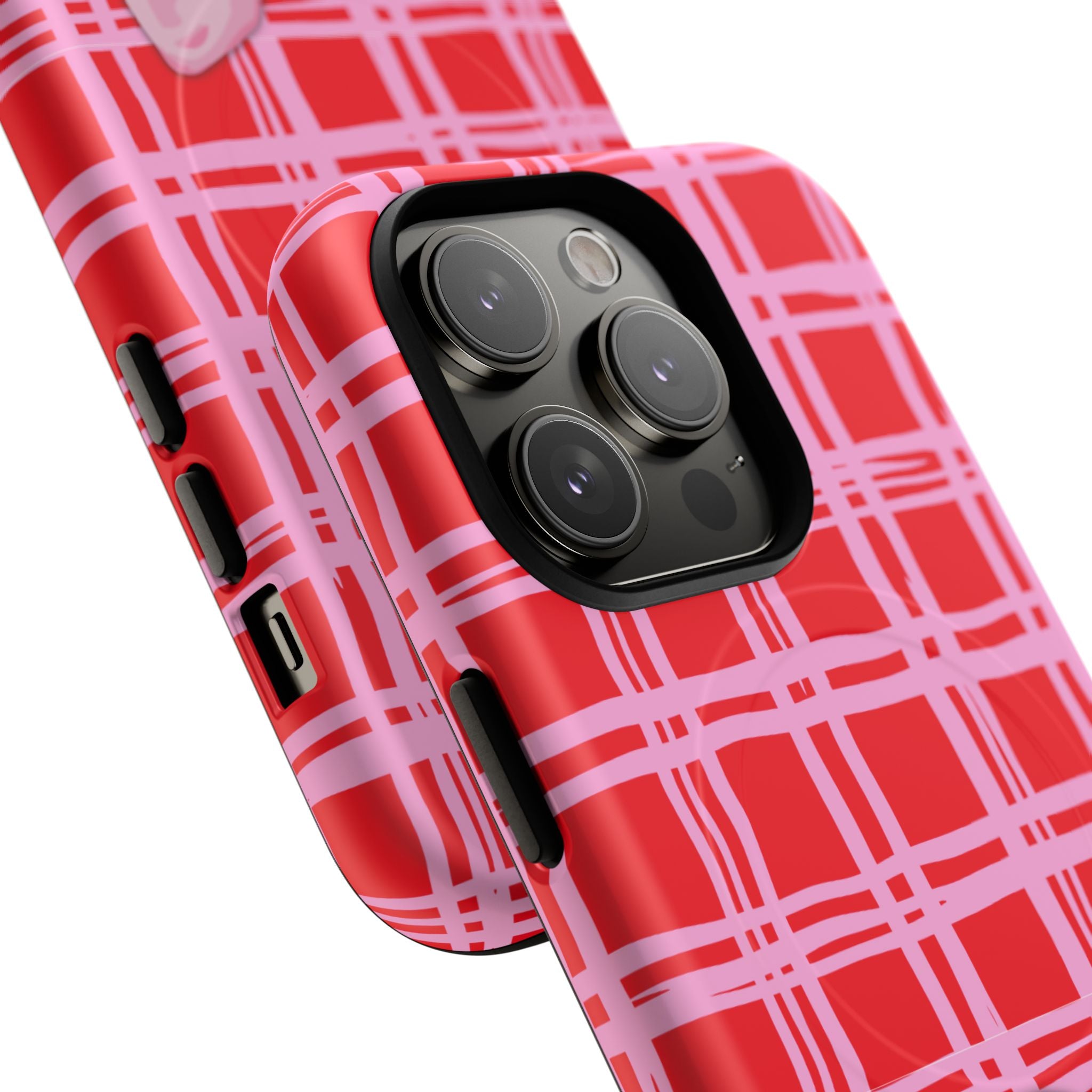 Pink Bow Red & Pink Pattern Tough Magnetic Case