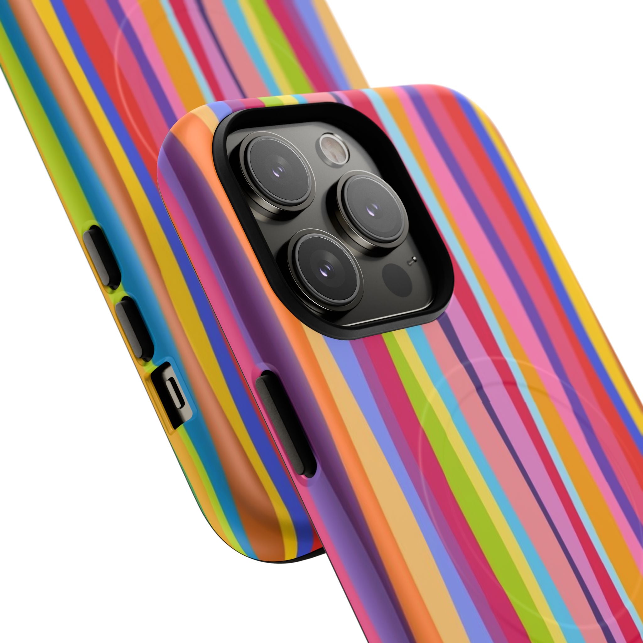 Colorful Stripes Tough Magnetic Case Protective Phone Case with Custom Stripe Design
