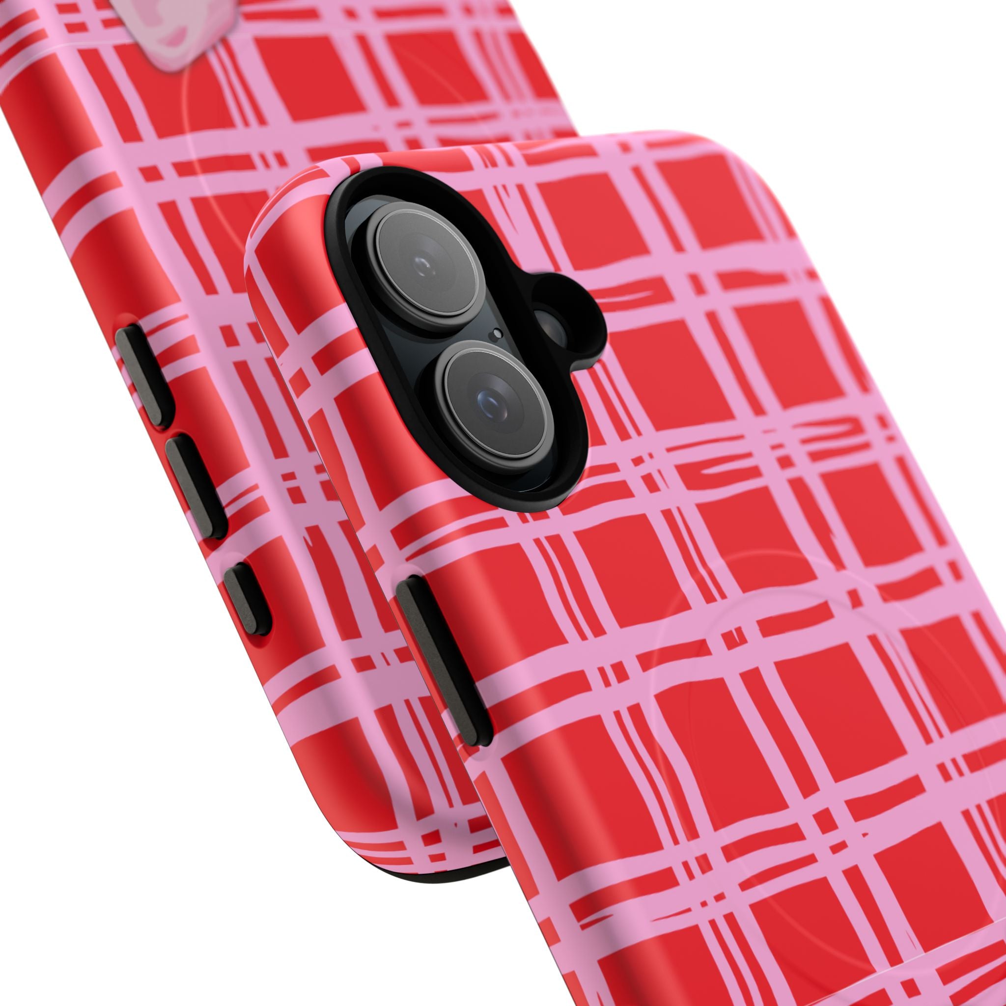 Pink Bow Red & Pink Pattern Tough Magnetic Case