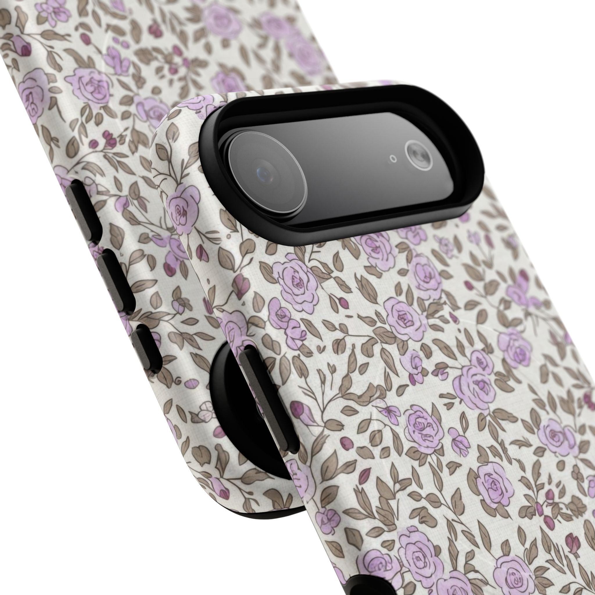 Personalized Lavender Floral iPhone Case — Tough Magnetic Protective Case