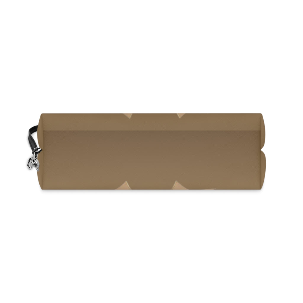 Gold Satin Bow Makeup Bag — Elegant Cosmetic Pouch for Travel & Gifts